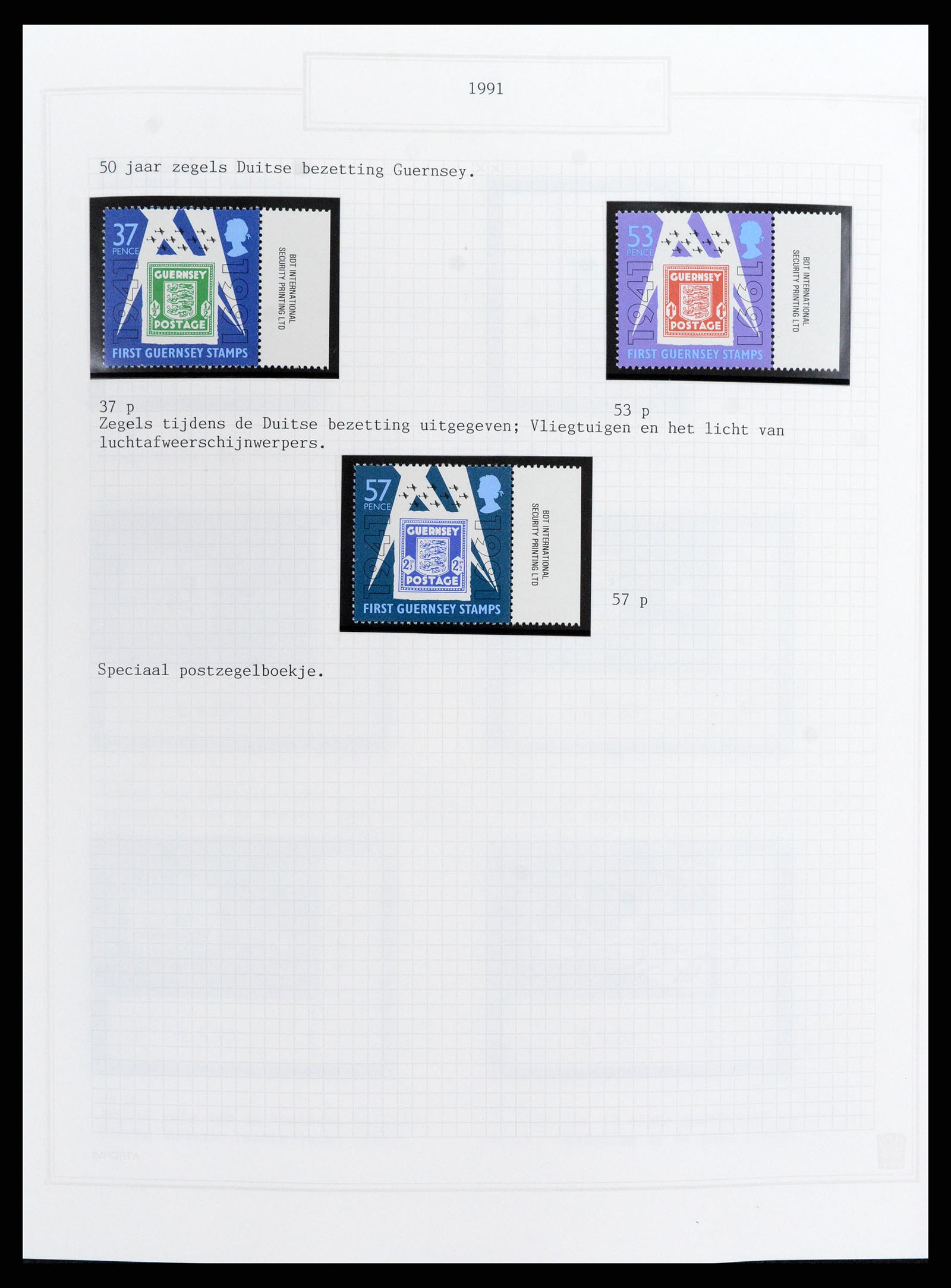 37340 071 - Postzegelverzameling 37340 Kanaaleilanden 1941-2001.
