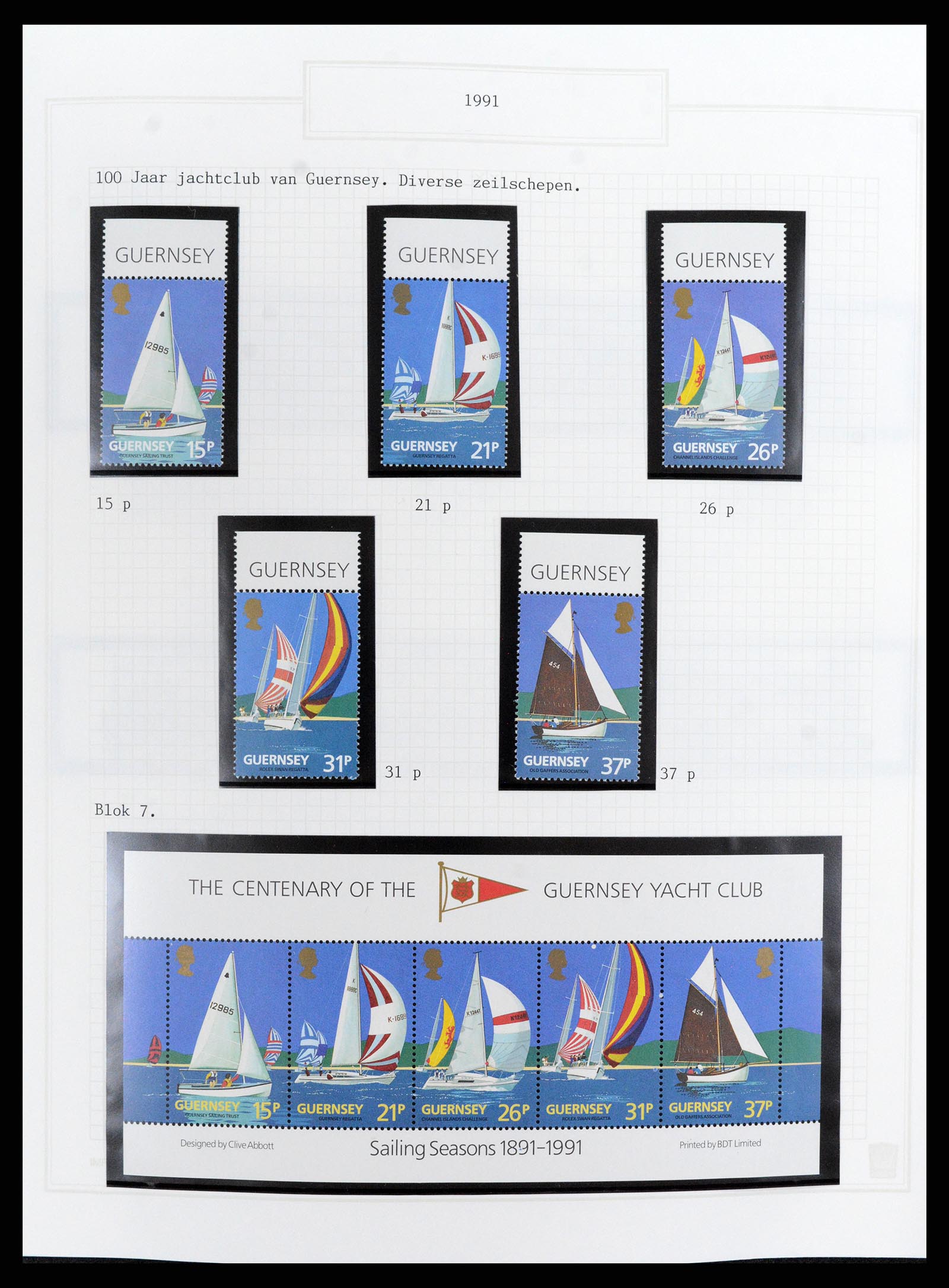 37340 073 - Postzegelverzameling 37340 Kanaaleilanden 1941-2001.