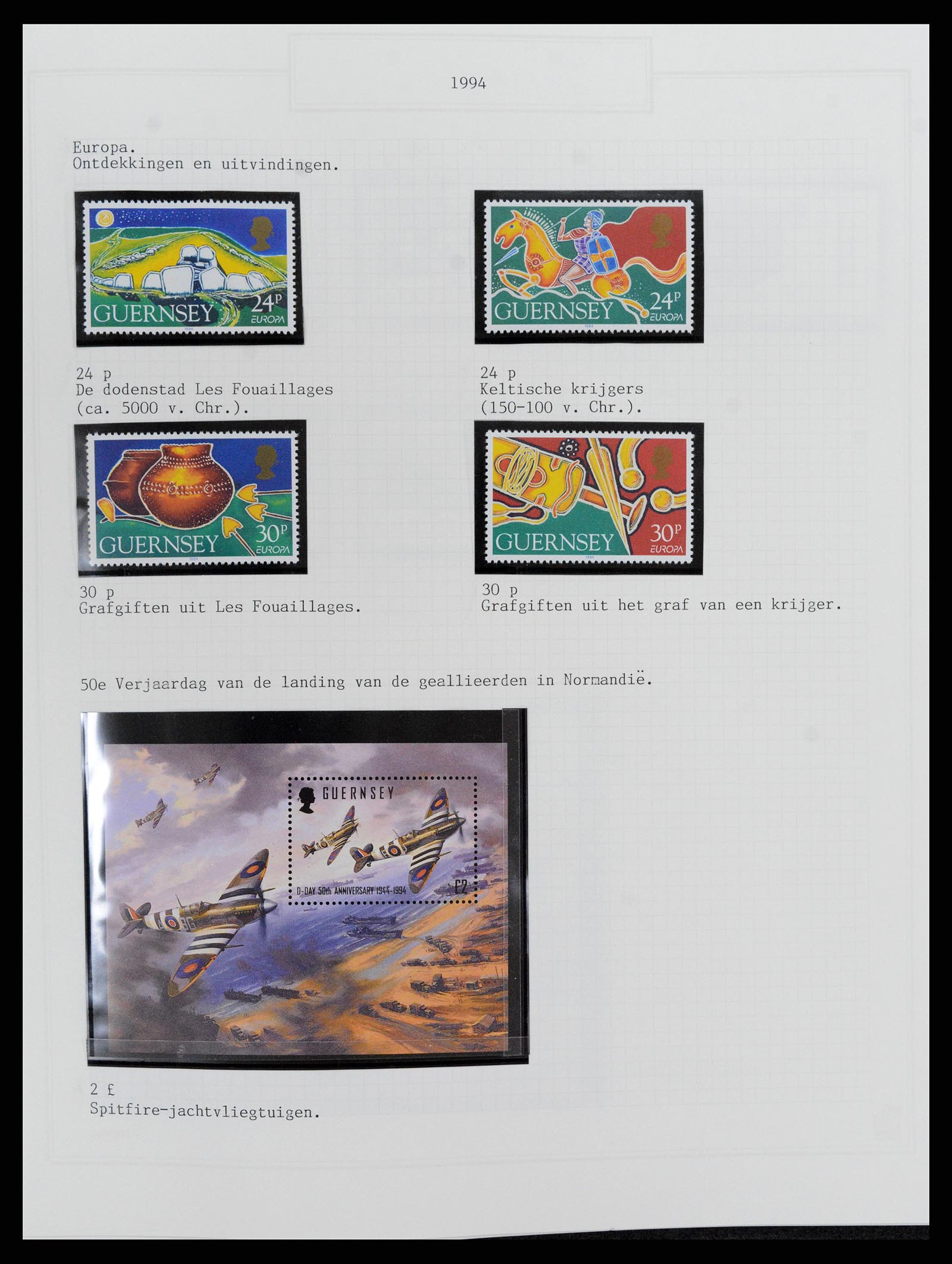 37340 092 - Postzegelverzameling 37340 Kanaaleilanden 1941-2001.