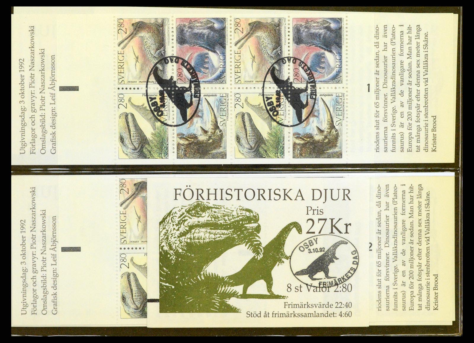 37341 013 - Stamp collection 37341 Sweden stamp booklets.
