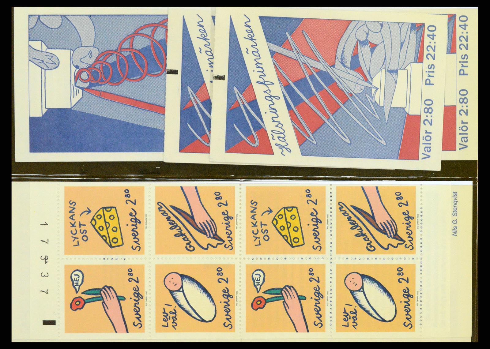 37341 016 - Stamp collection 37341 Sweden stamp booklets.