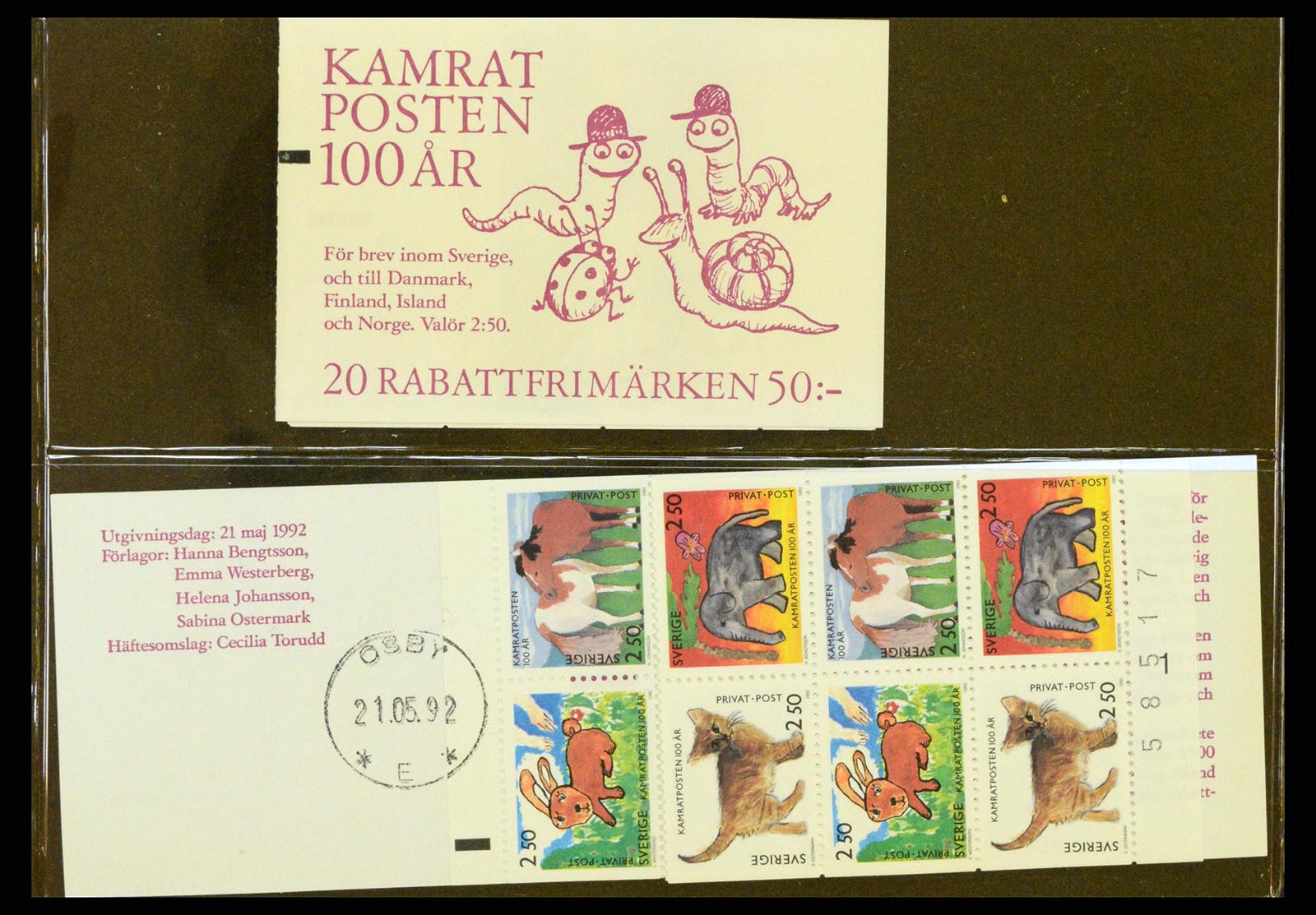 37341 019 - Stamp collection 37341 Sweden stamp booklets.