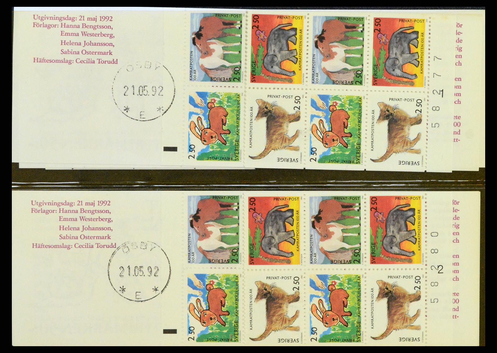 37341 021 - Postzegelverzameling 37341 Zweden postzegelboekjes.