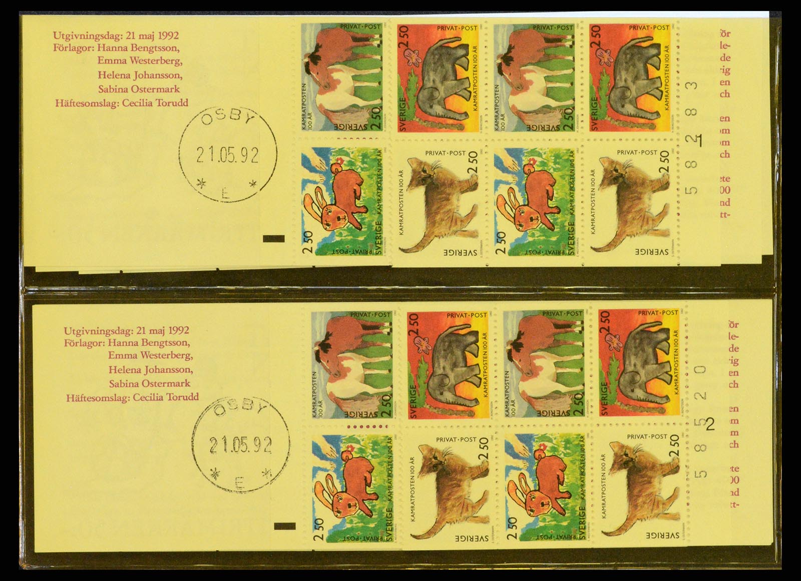 37341 022 - Postzegelverzameling 37341 Zweden postzegelboekjes.