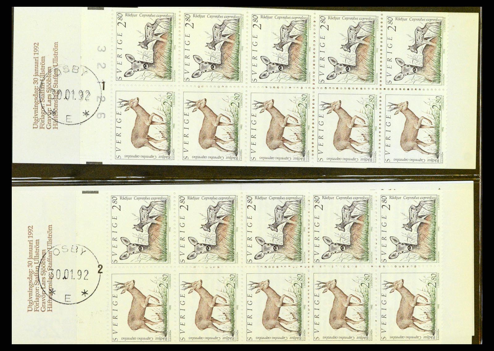 37341 030 - Postzegelverzameling 37341 Zweden postzegelboekjes.