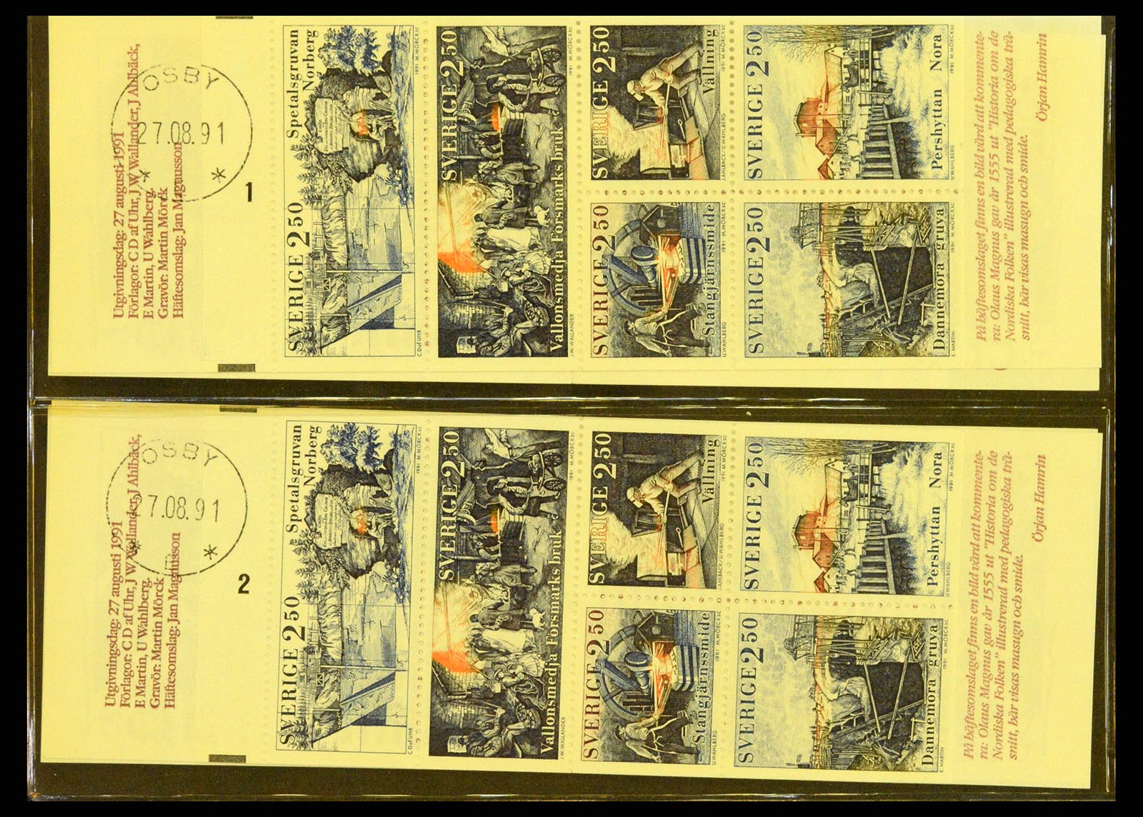 37341 043 - Postzegelverzameling 37341 Zweden postzegelboekjes.