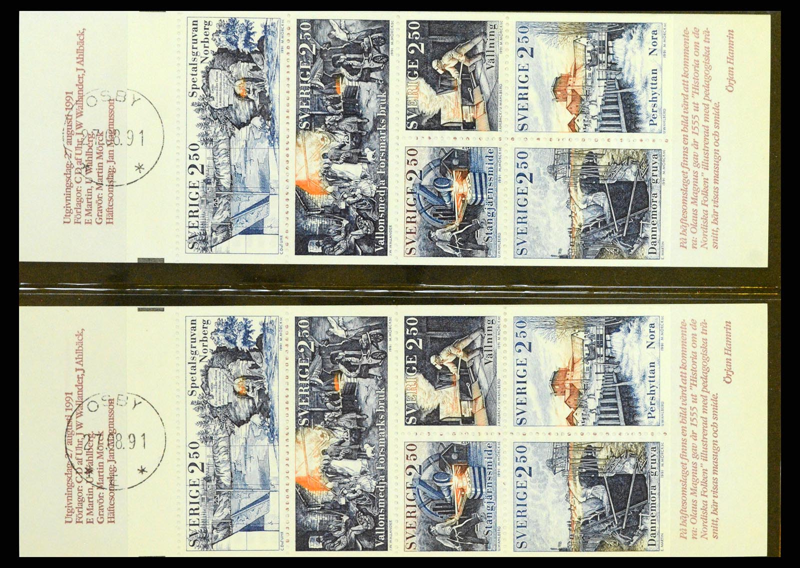 37341 044 - Postzegelverzameling 37341 Zweden postzegelboekjes.