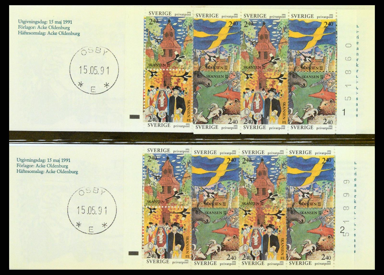37341 047 - Postzegelverzameling 37341 Zweden postzegelboekjes.