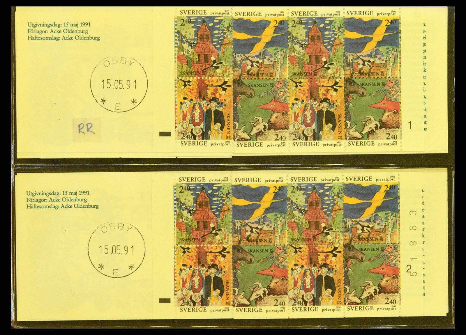 37341 048 - Postzegelverzameling 37341 Zweden postzegelboekjes.