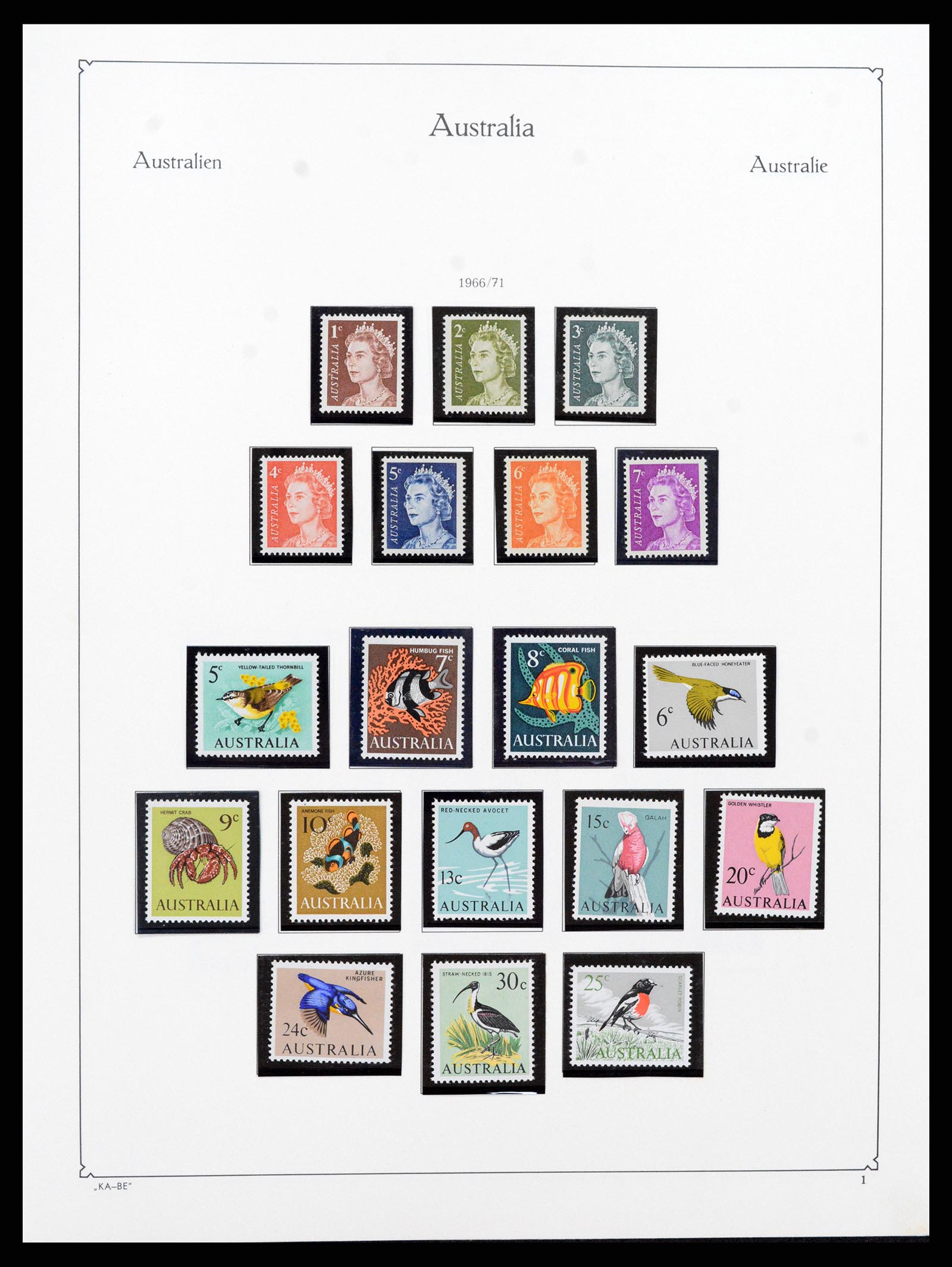 37343 001 - Postzegelverzameling 37343 Australië 1966-1972.