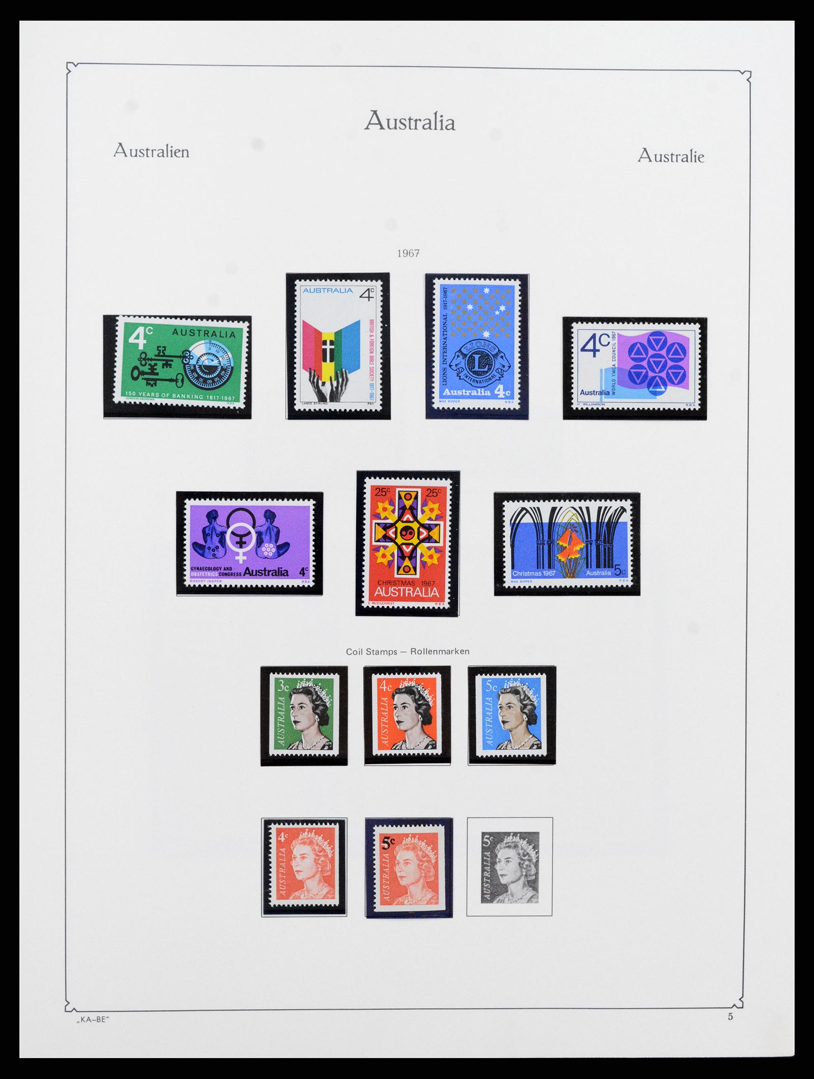 37343 005 - Postzegelverzameling 37343 Australië 1966-1972.
