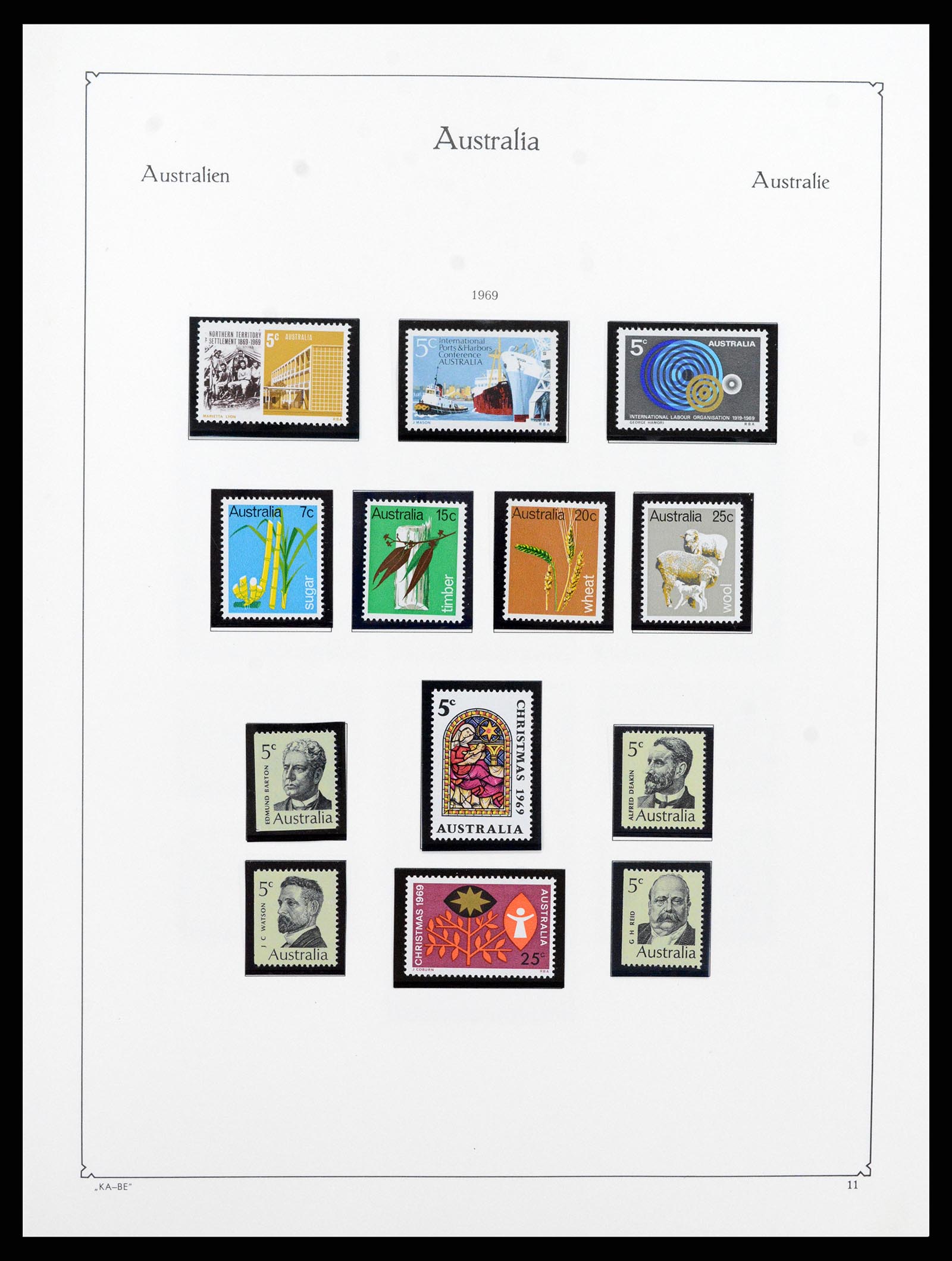 37343 011 - Postzegelverzameling 37343 Australië 1966-1972.