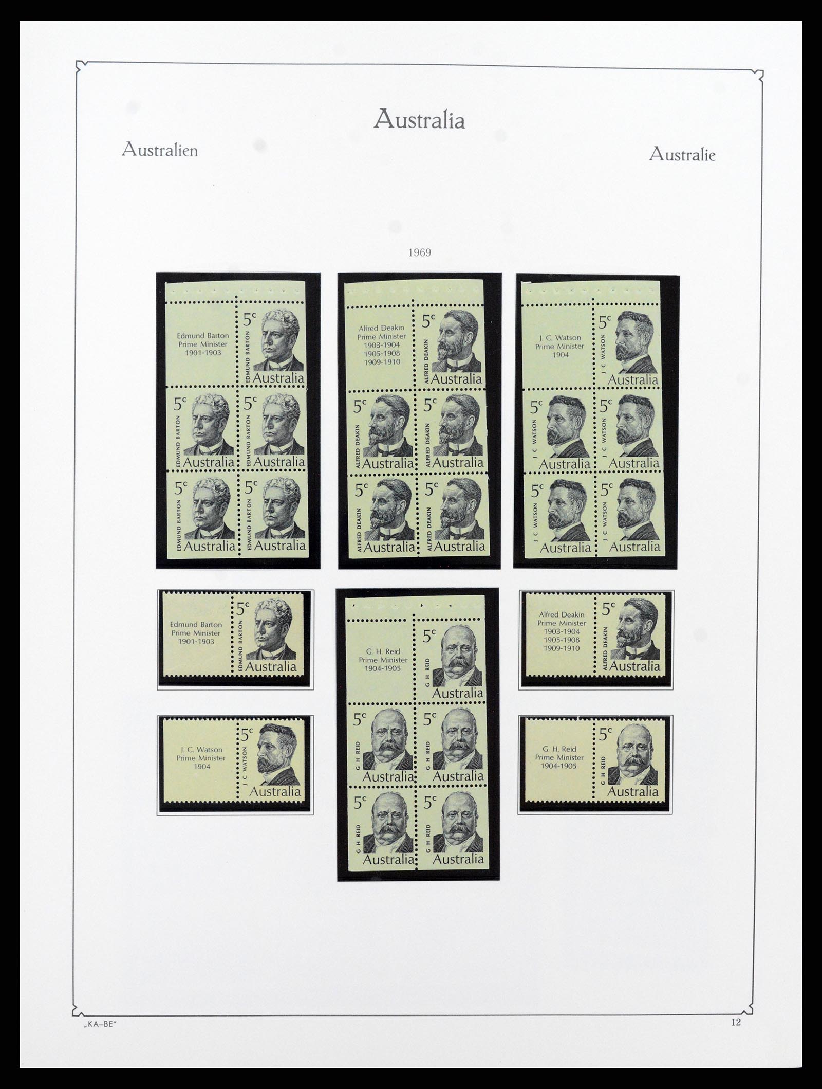 37343 012 - Postzegelverzameling 37343 Australië 1966-1972.