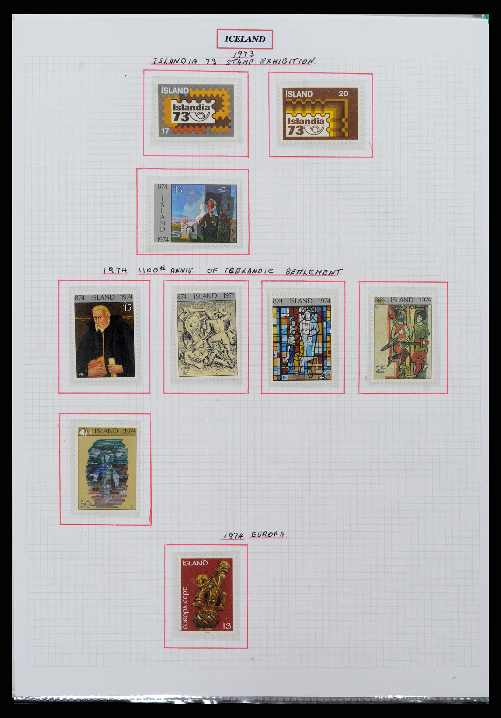 37344 089 - Postzegelverzameling 37344 Europese landen 1861-1980.