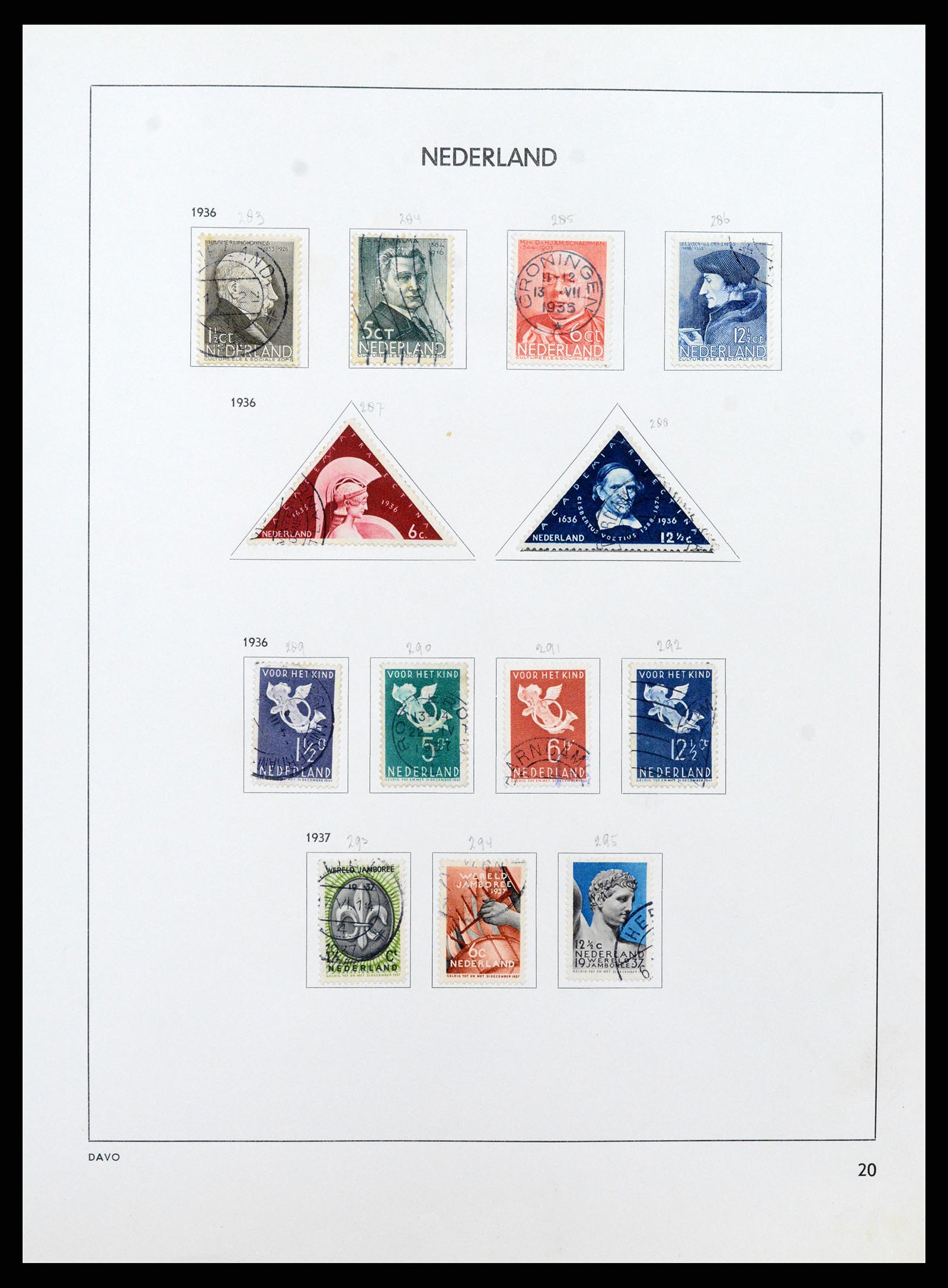 37346 020 - Postzegelverzameling 37346 Nederland 1852-1996.