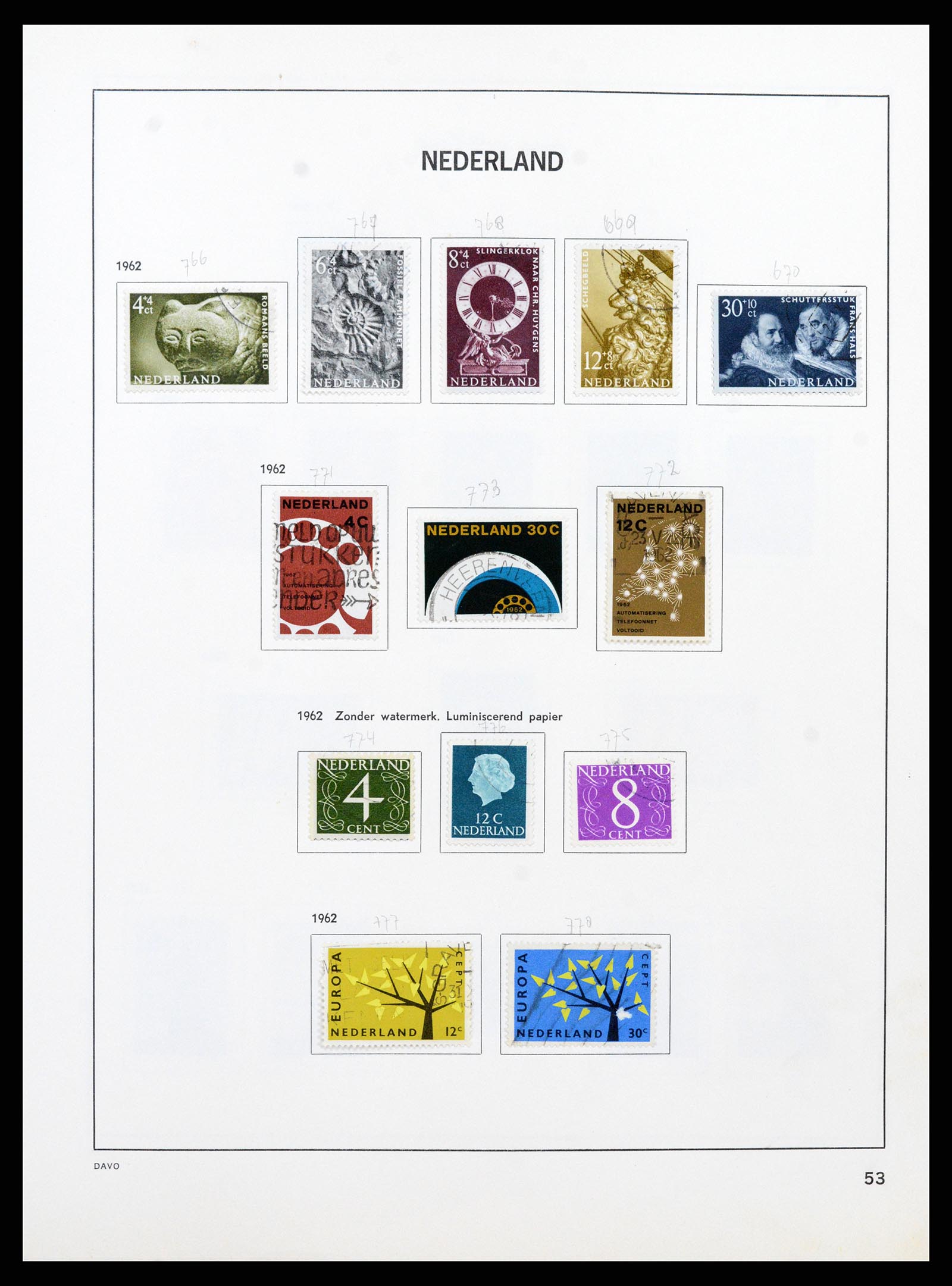 37346 052 - Postzegelverzameling 37346 Nederland 1852-1996.