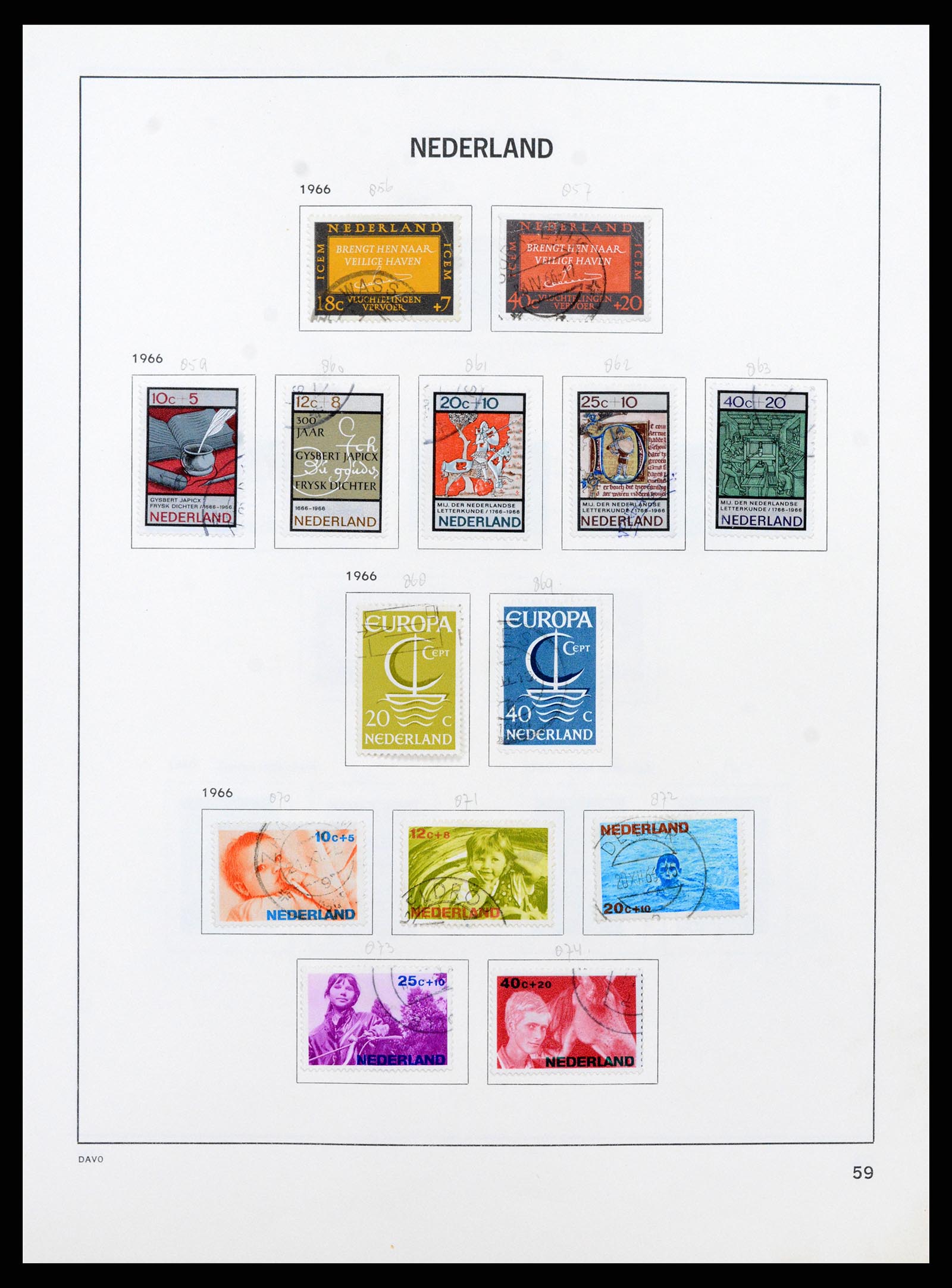 37346 058 - Postzegelverzameling 37346 Nederland 1852-1996.