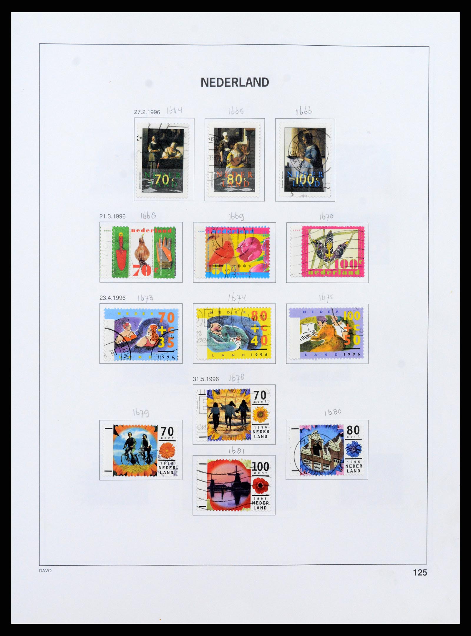 37346 124 - Postzegelverzameling 37346 Nederland 1852-1996.