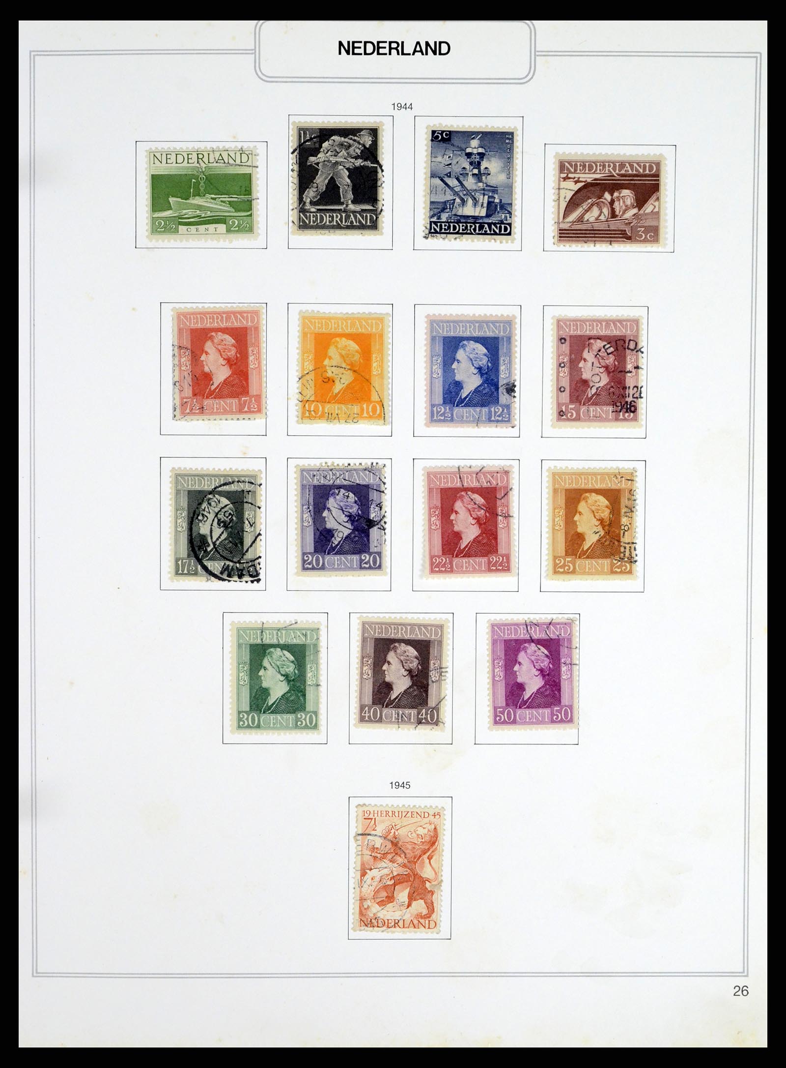 37348 026 - Postzegelverzameling 37348 Nederland 1852-1995.