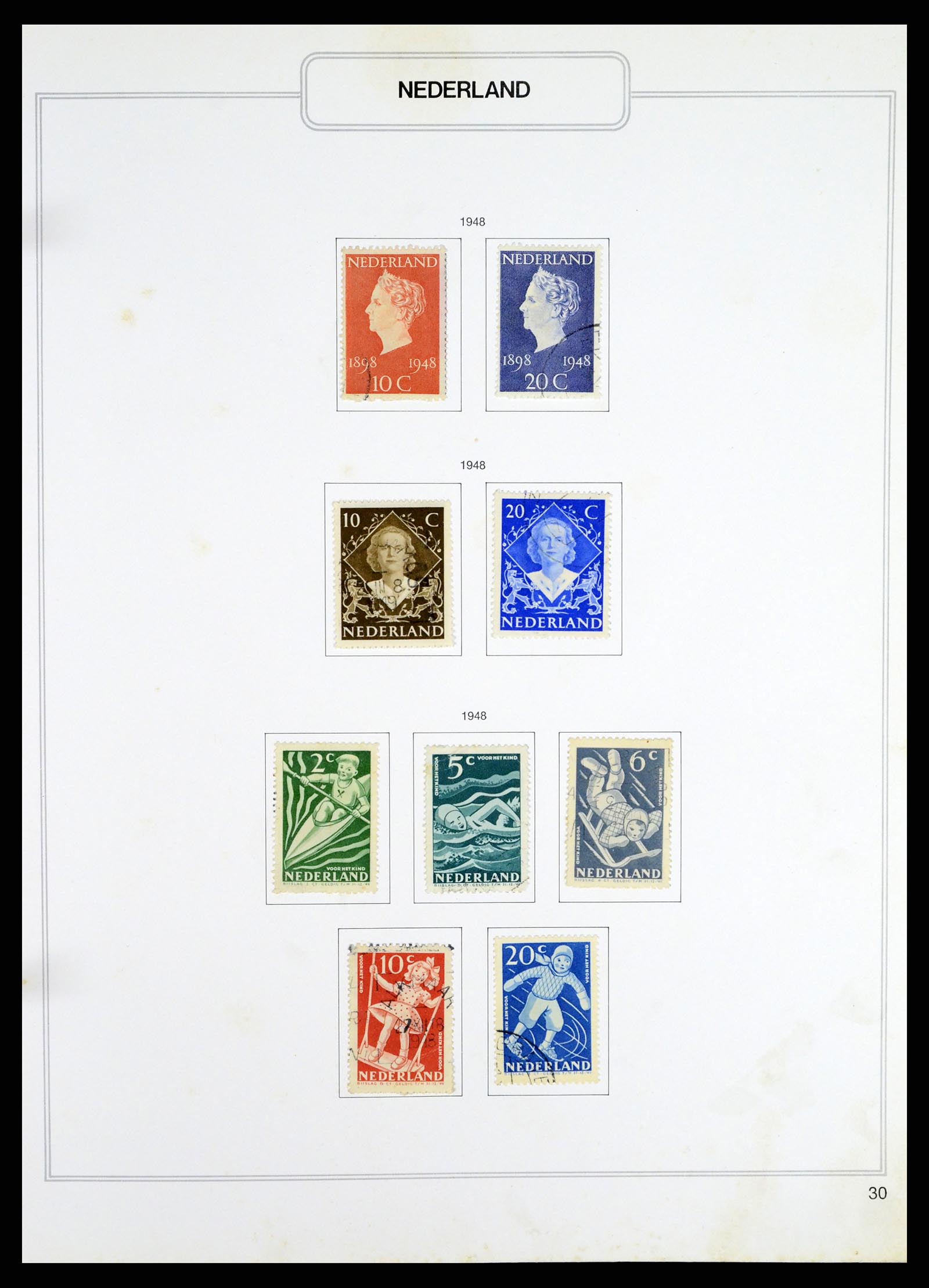 37348 030 - Postzegelverzameling 37348 Nederland 1852-1995.