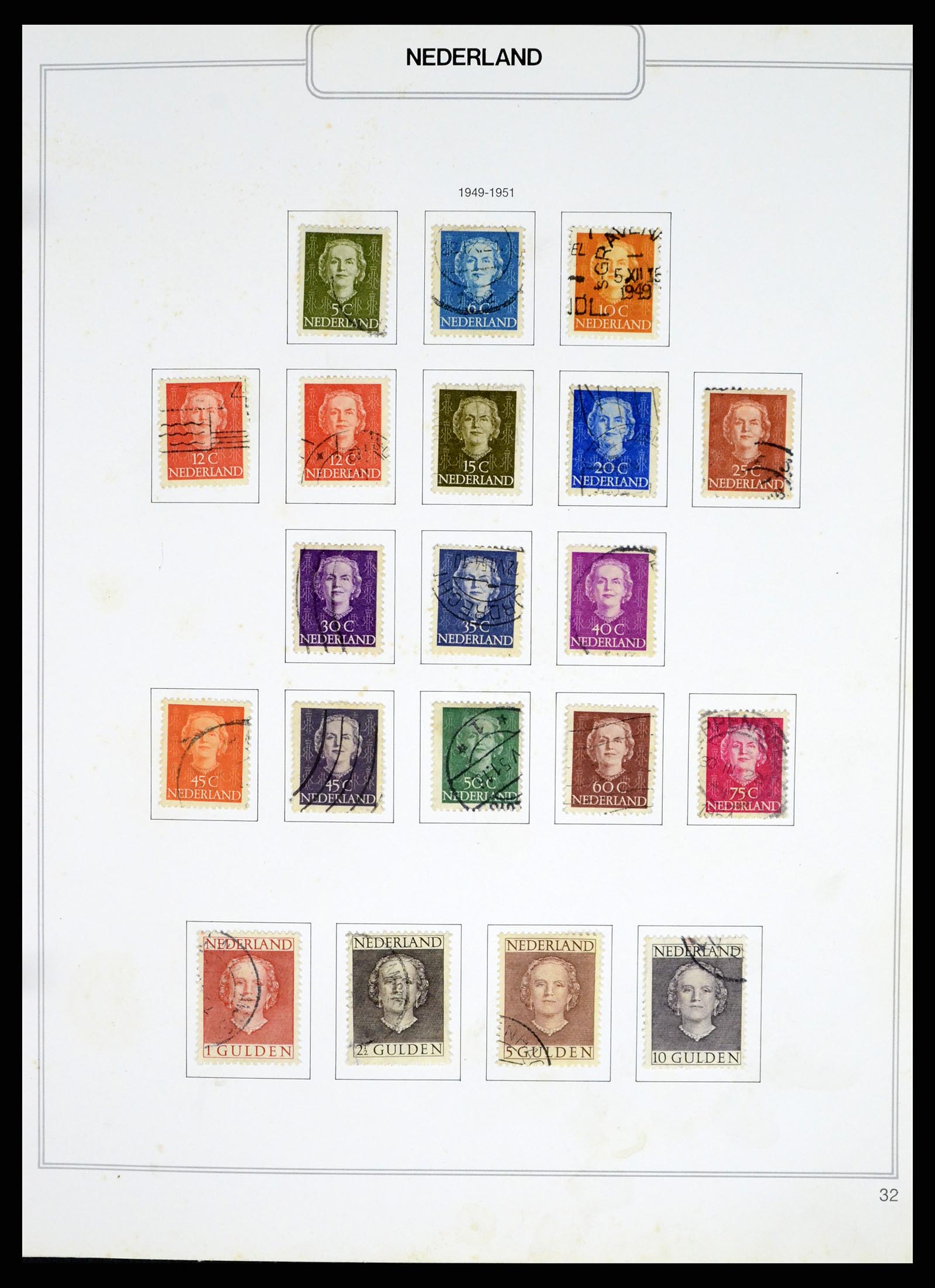 37348 032 - Postzegelverzameling 37348 Nederland 1852-1995.