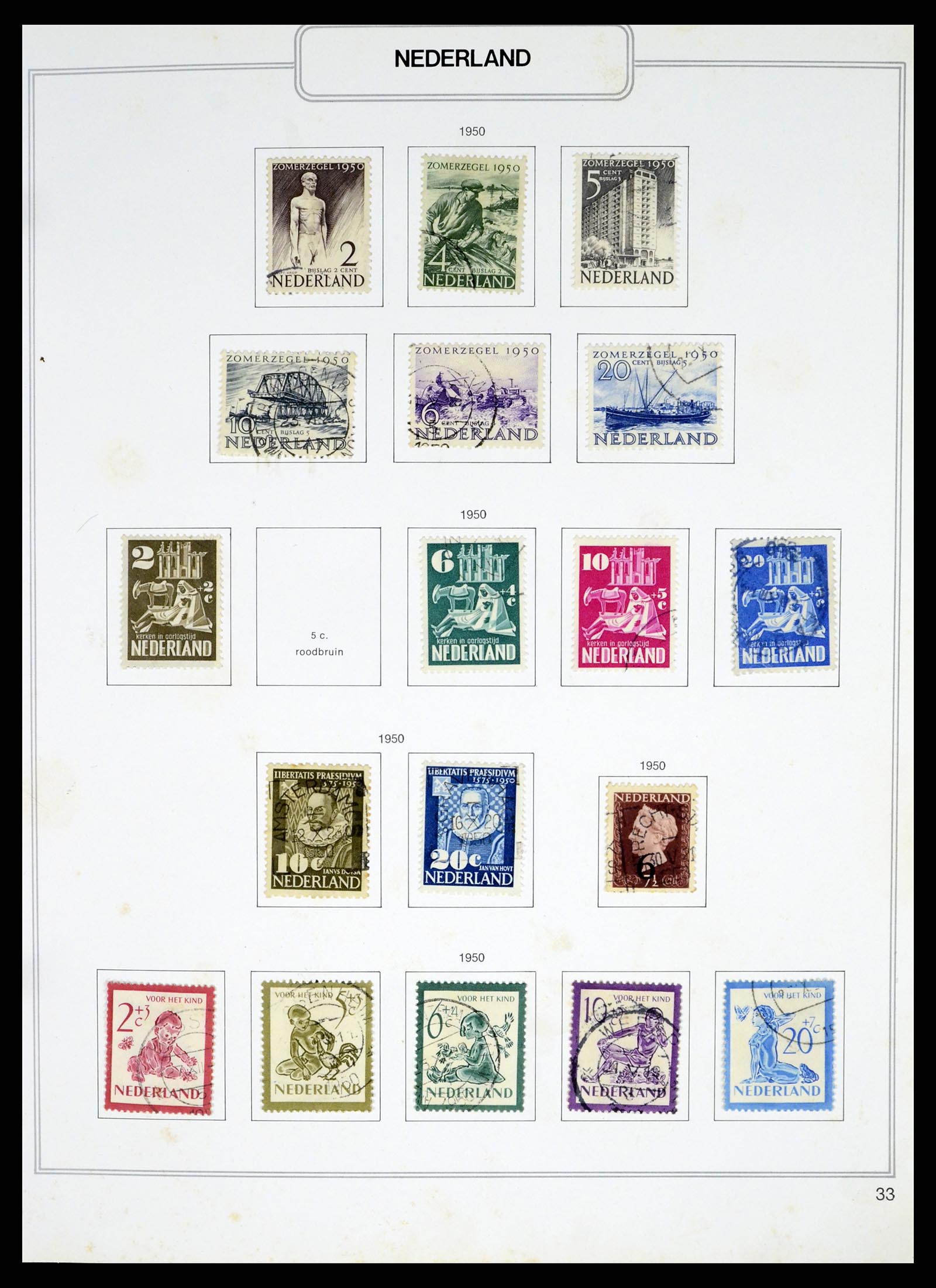 37348 033 - Postzegelverzameling 37348 Nederland 1852-1995.