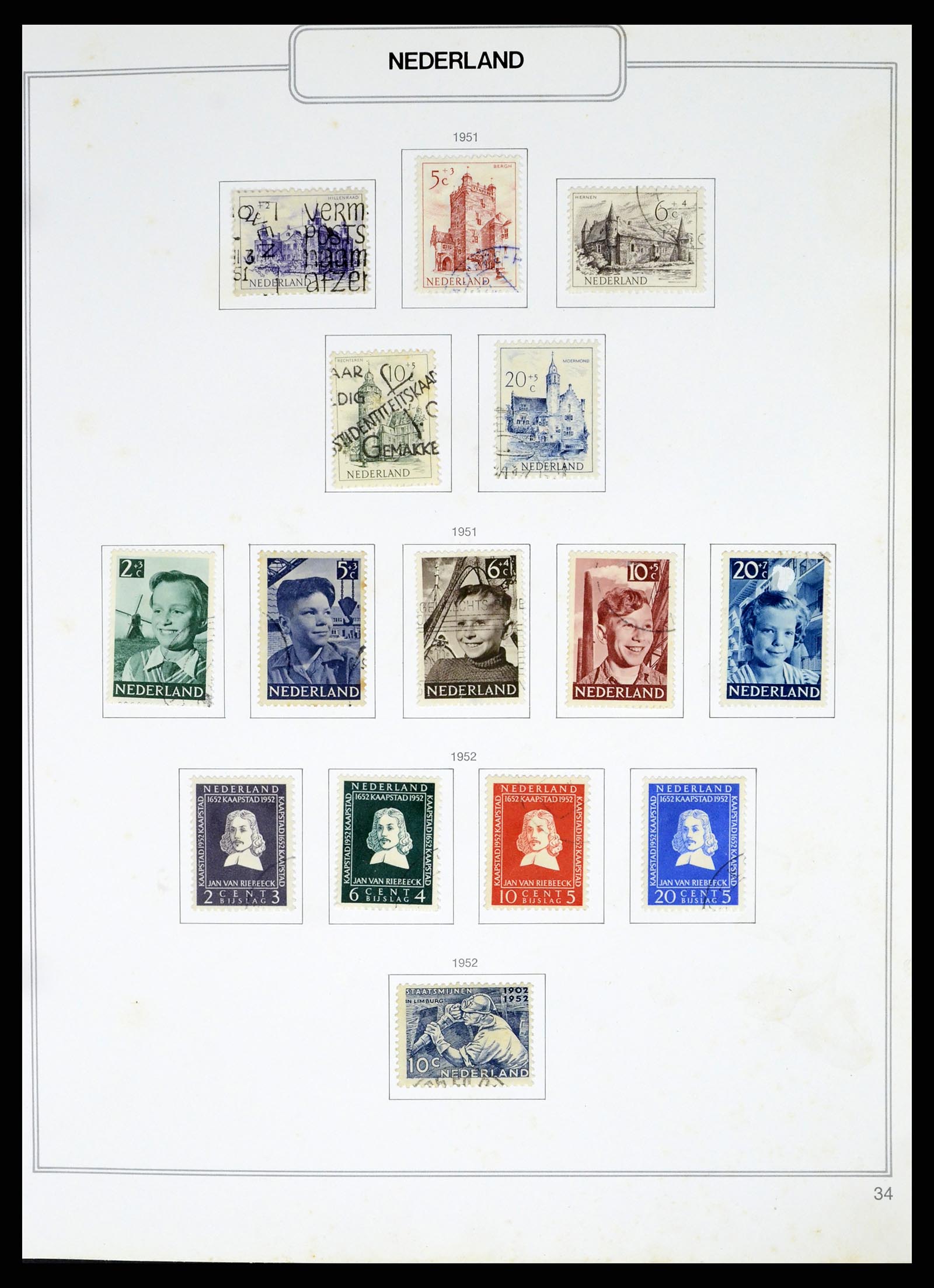 37348 034 - Postzegelverzameling 37348 Nederland 1852-1995.