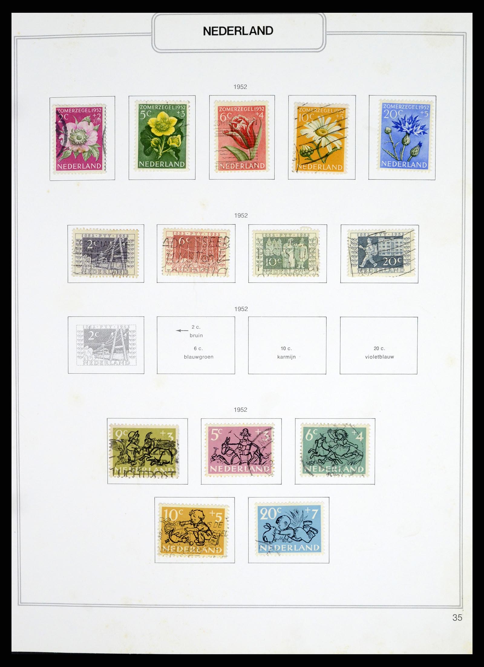 37348 035 - Postzegelverzameling 37348 Nederland 1852-1995.