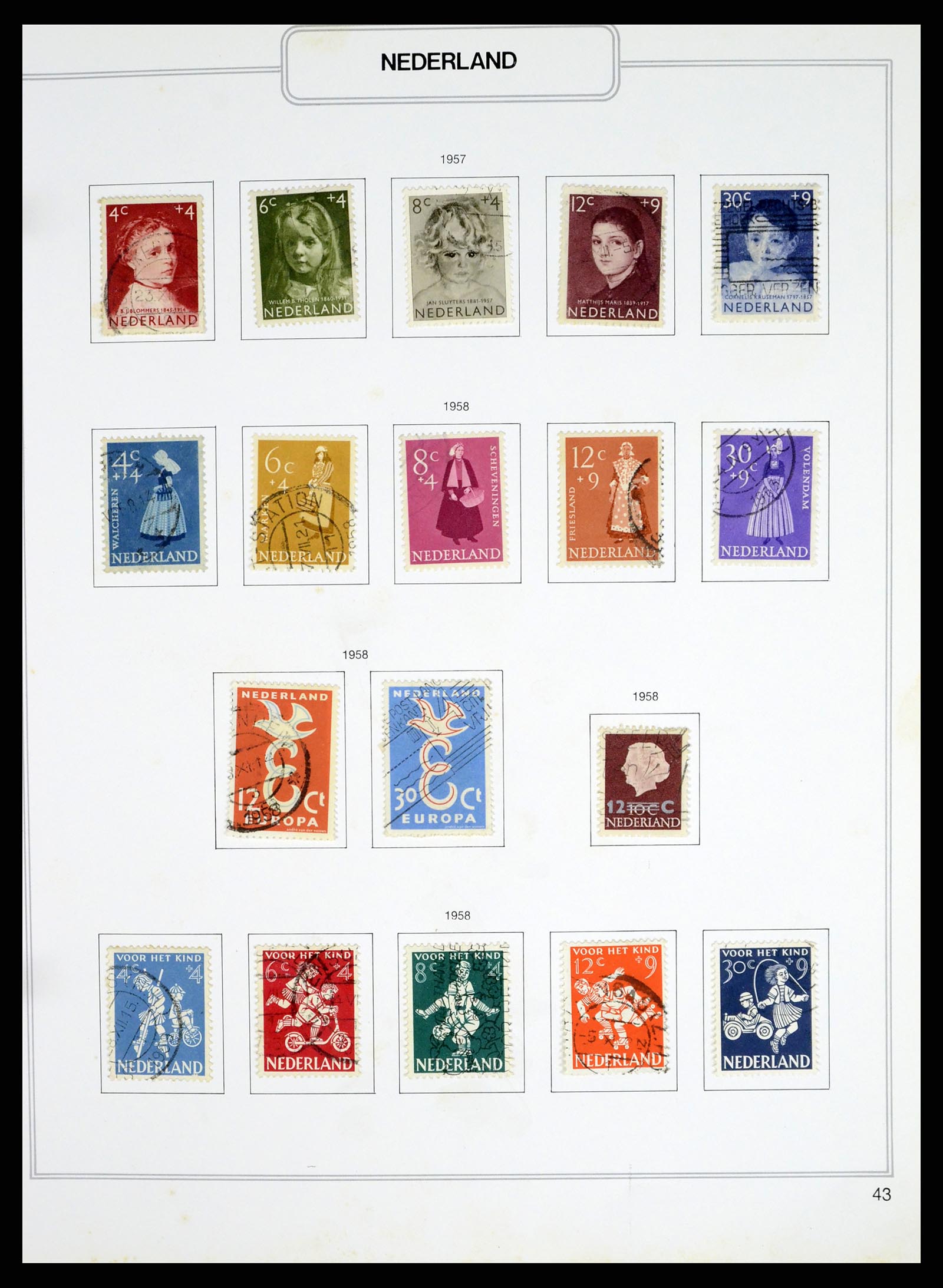 37348 043 - Postzegelverzameling 37348 Nederland 1852-1995.