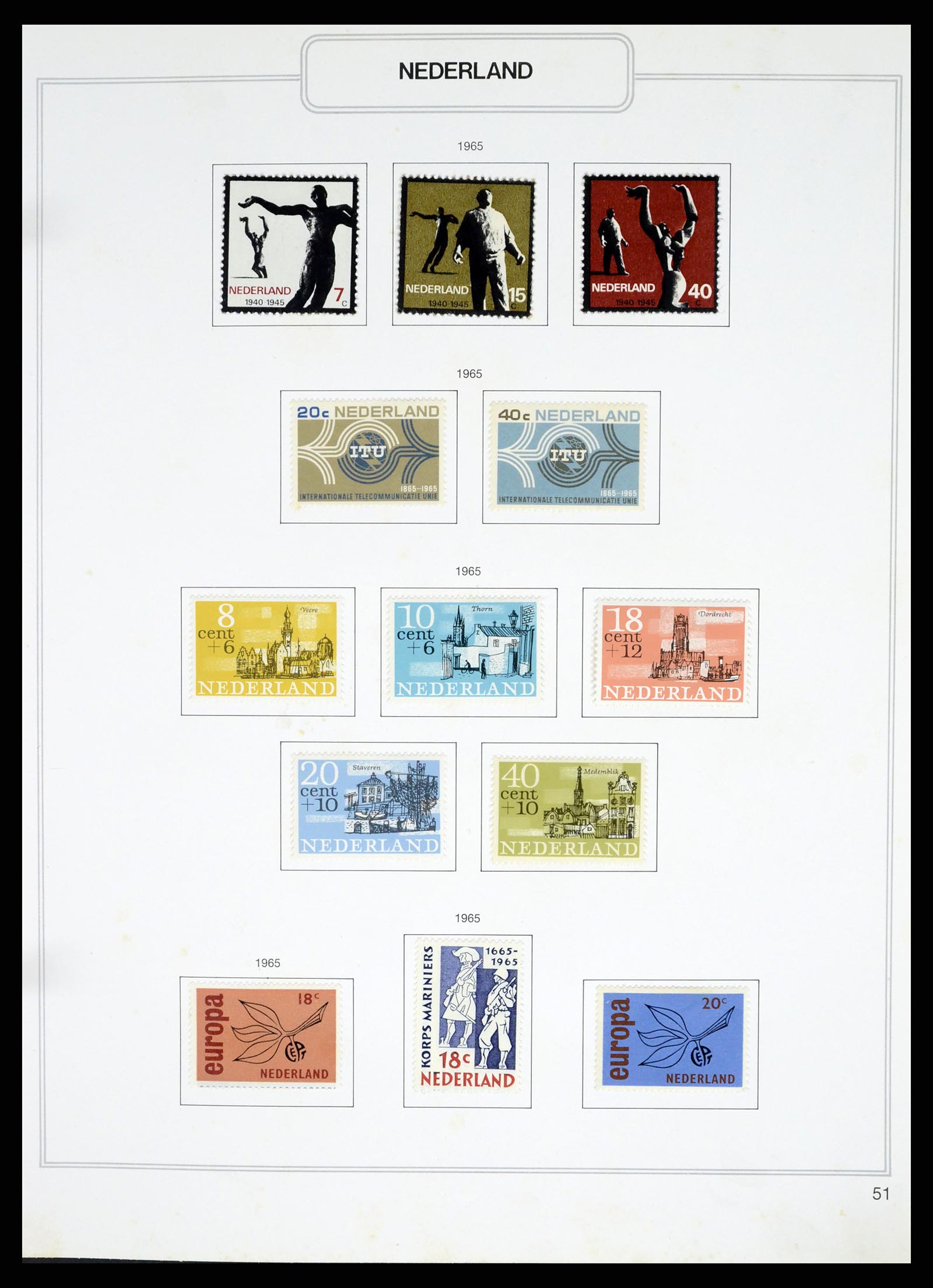 37348 051 - Postzegelverzameling 37348 Nederland 1852-1995.