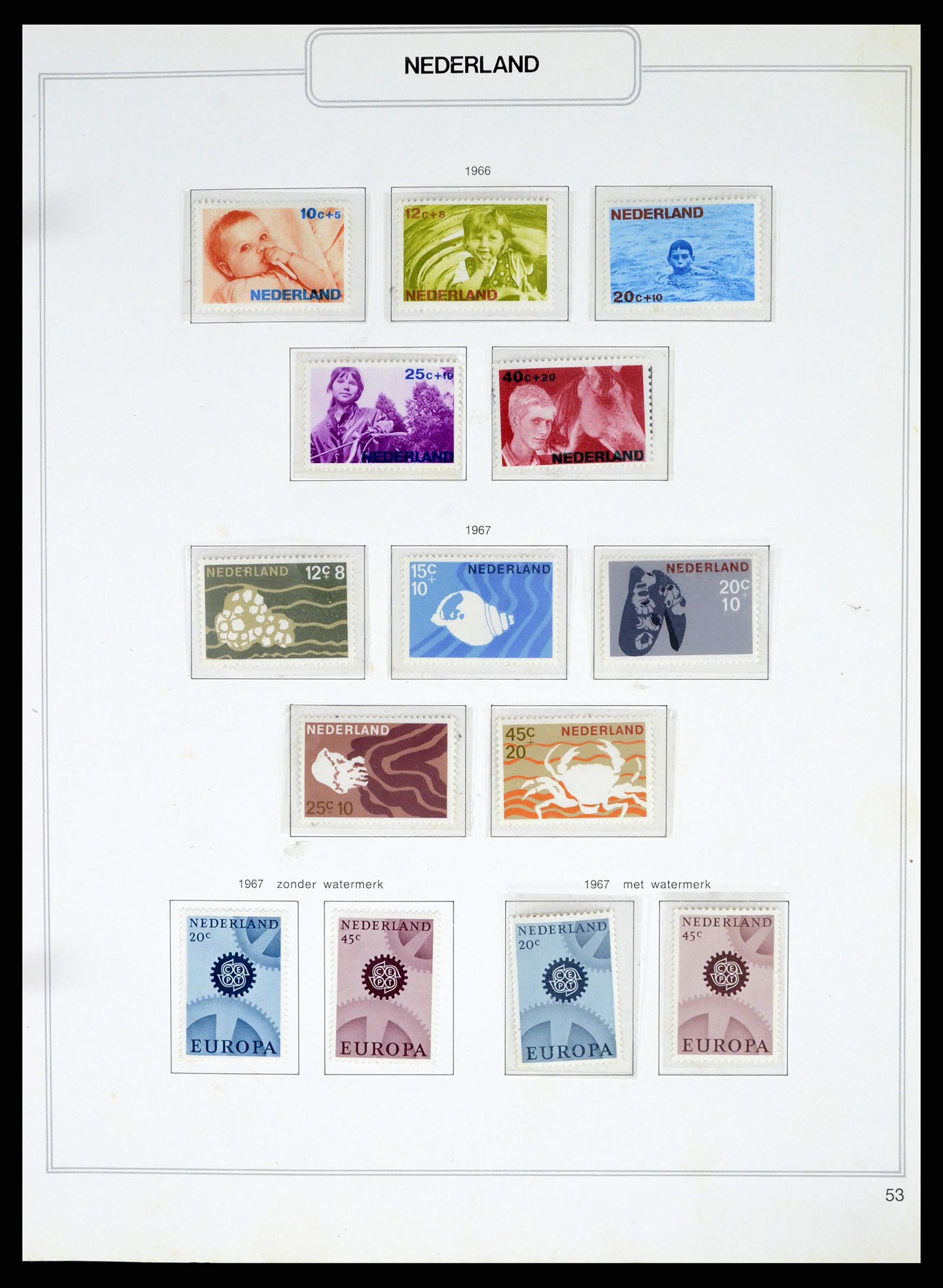 37348 053 - Postzegelverzameling 37348 Nederland 1852-1995.