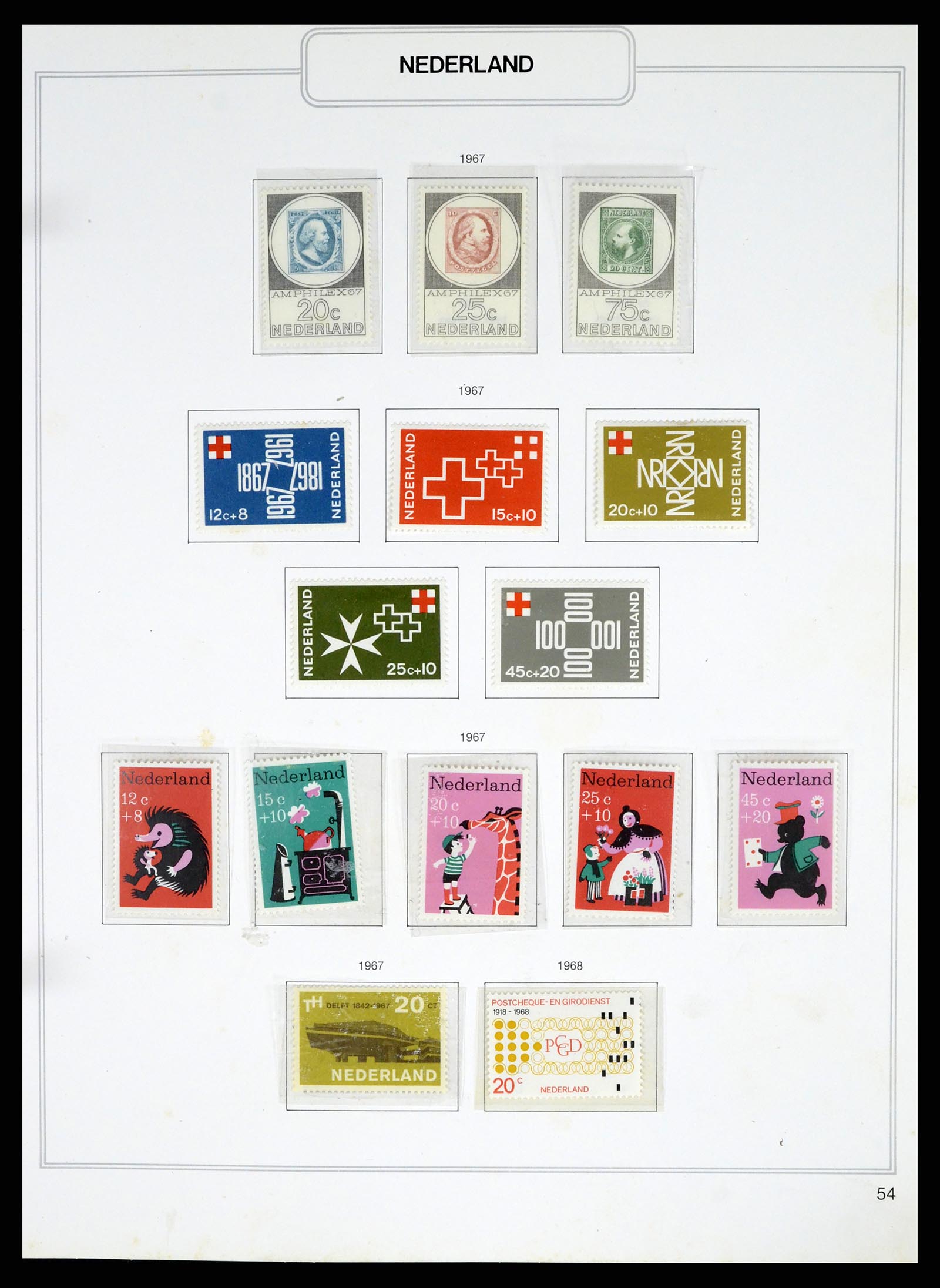 37348 054 - Postzegelverzameling 37348 Nederland 1852-1995.