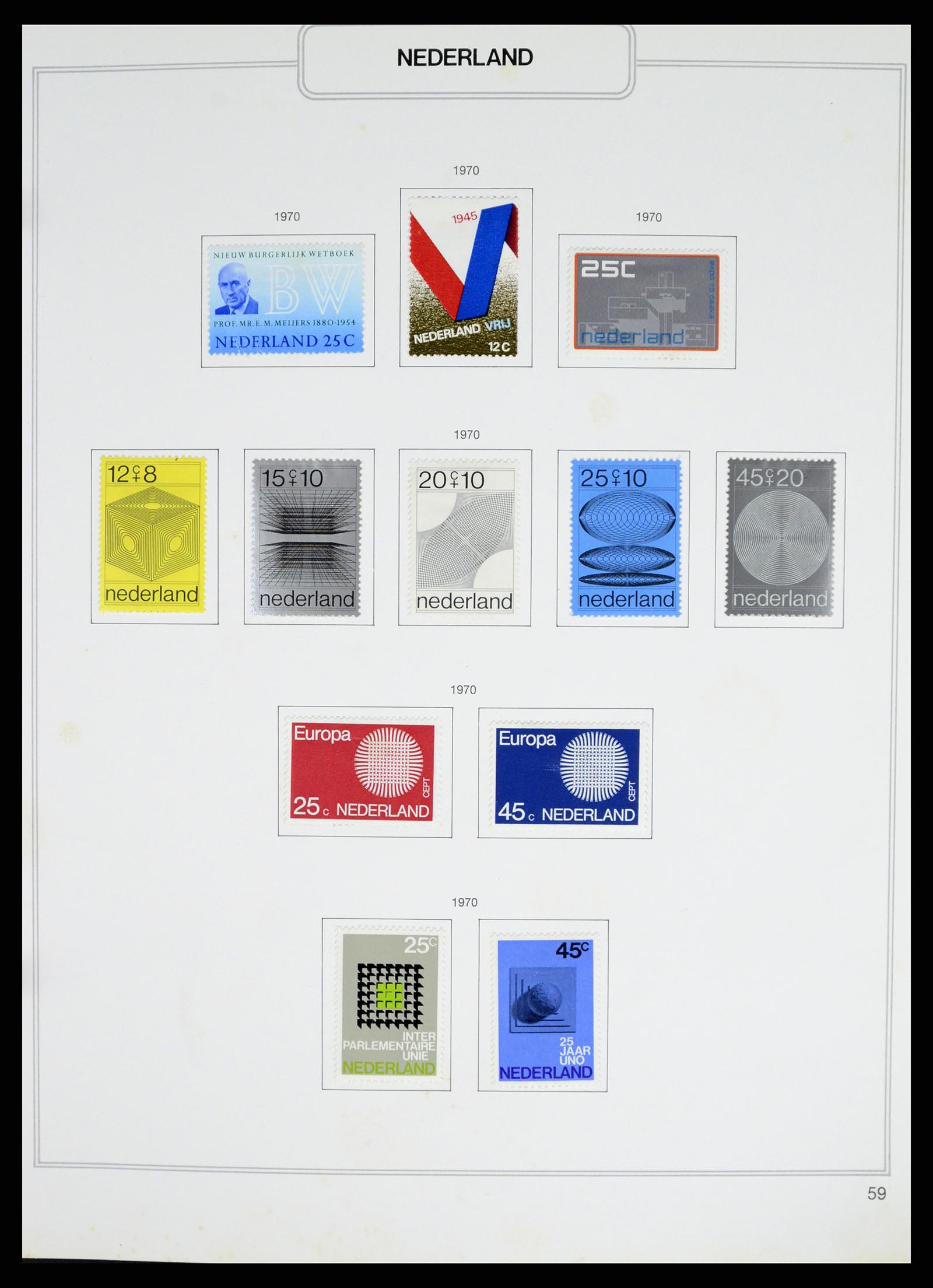 37348 059 - Postzegelverzameling 37348 Nederland 1852-1995.