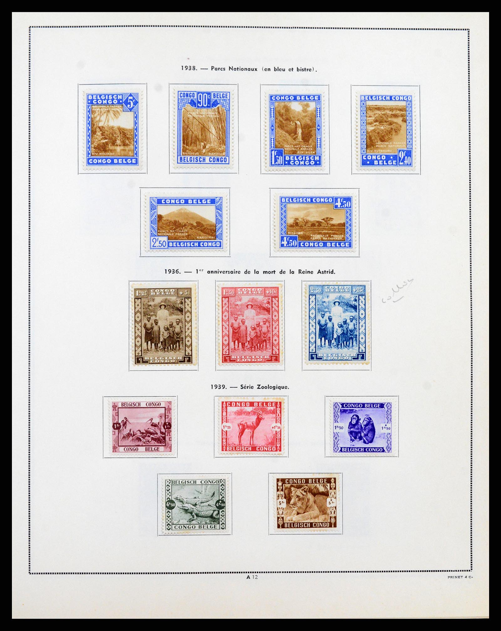 37352 011 - Postzegelverzameling 37352 Belgisch Congo 1894-1960.