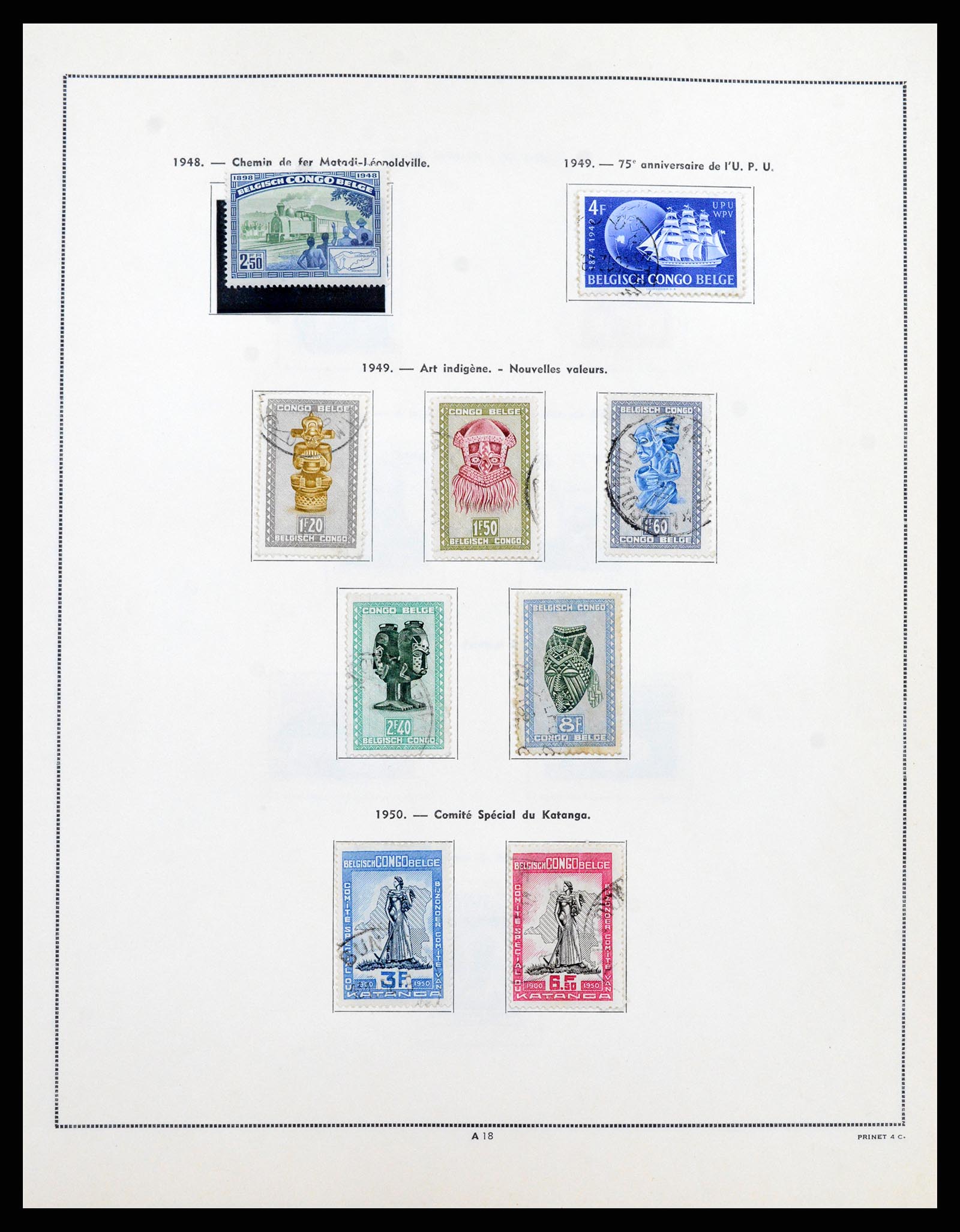 37352 017 - Postzegelverzameling 37352 Belgisch Congo 1894-1960.