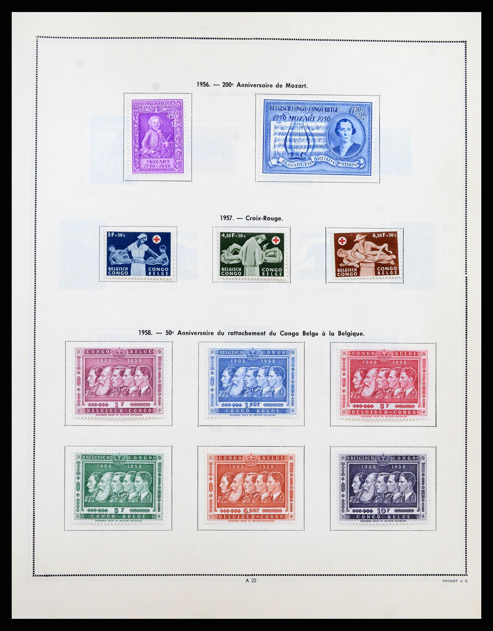 37352 021 - Postzegelverzameling 37352 Belgisch Congo 1894-1960.