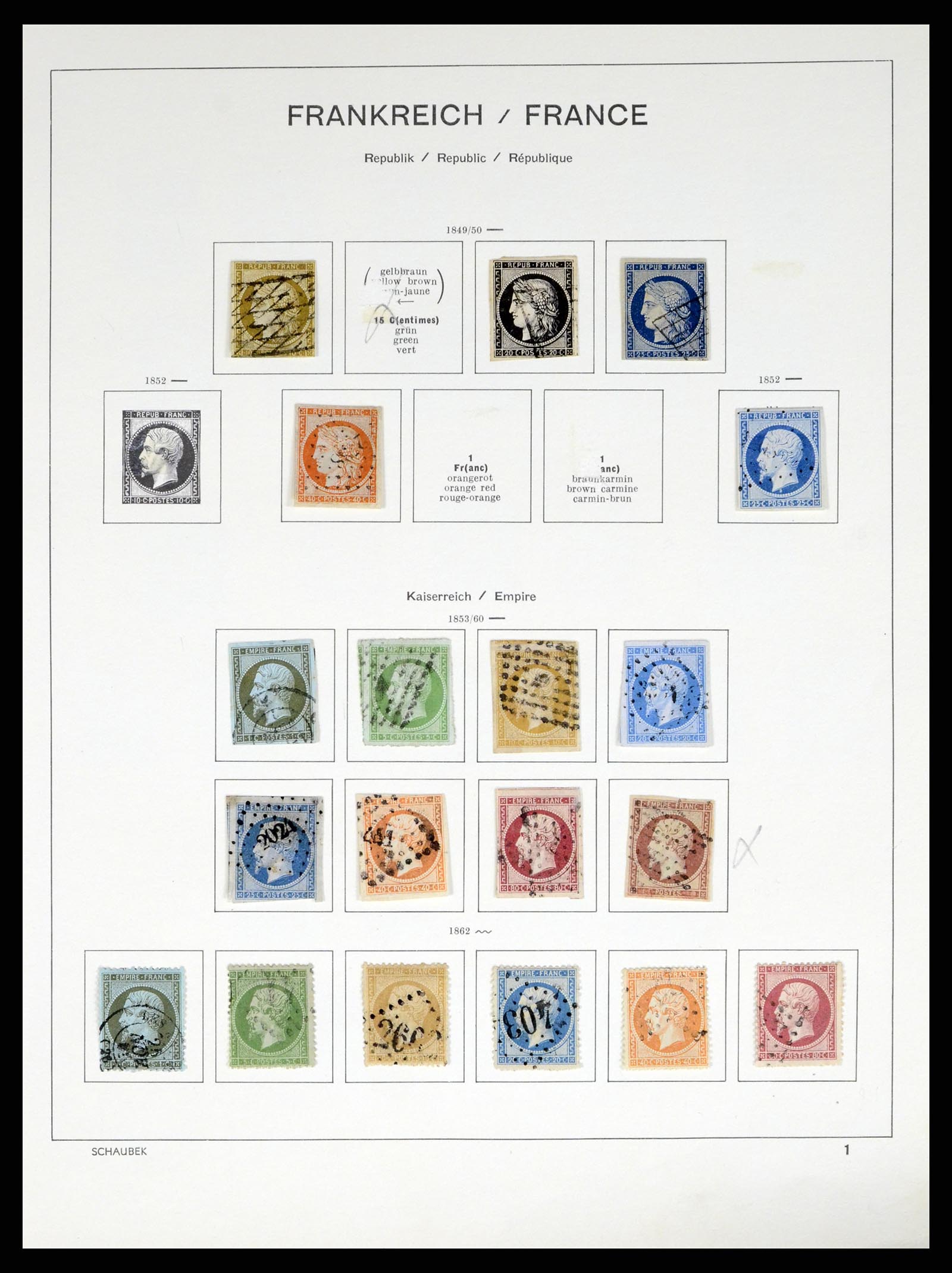 37355 001 - Stamp collection 37355 France 1849-1985.