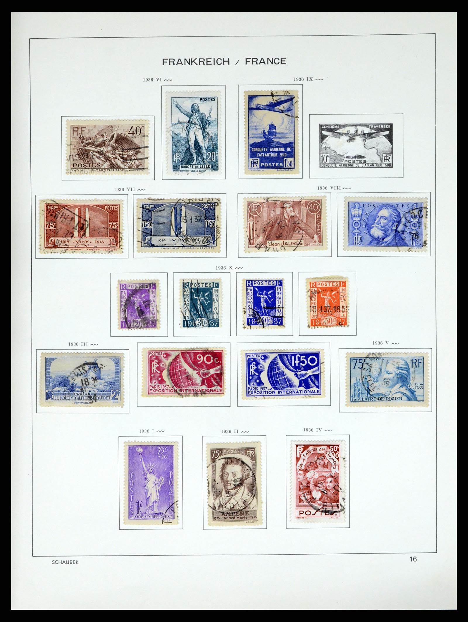 37355 033 - Stamp collection 37355 France 1849-1985.