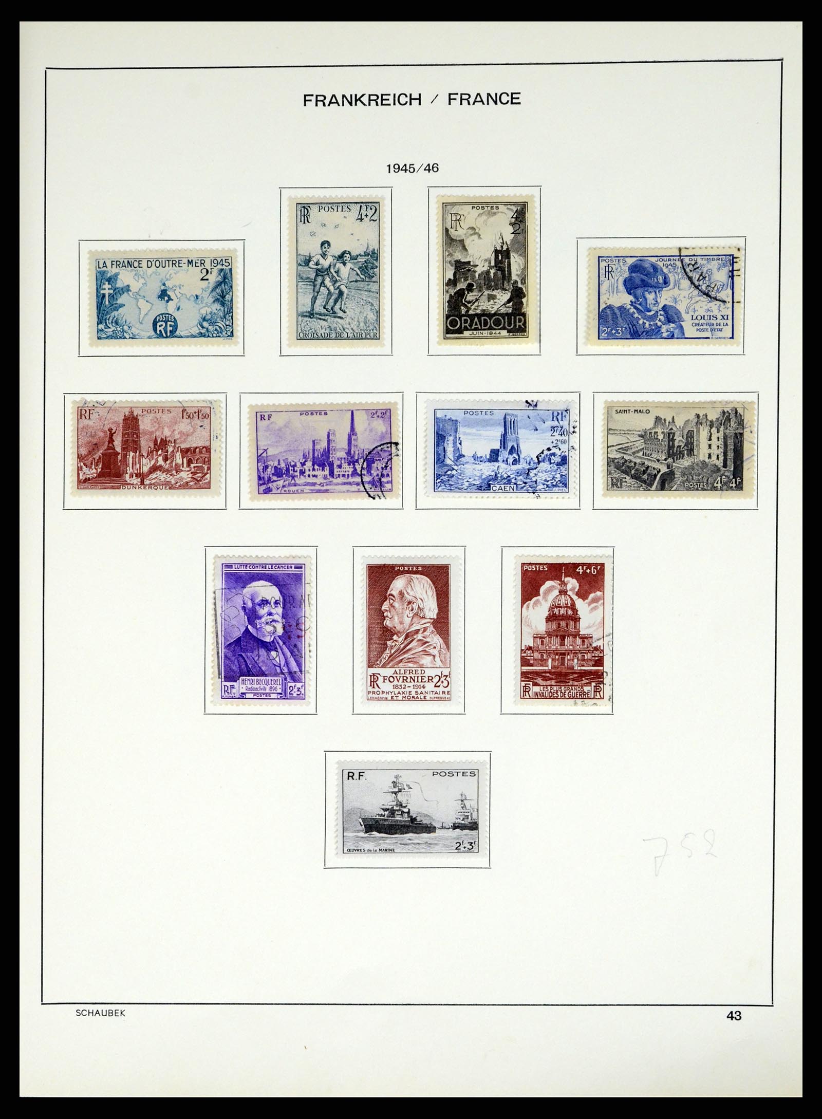 37355 057 - Stamp collection 37355 France 1849-1985.
