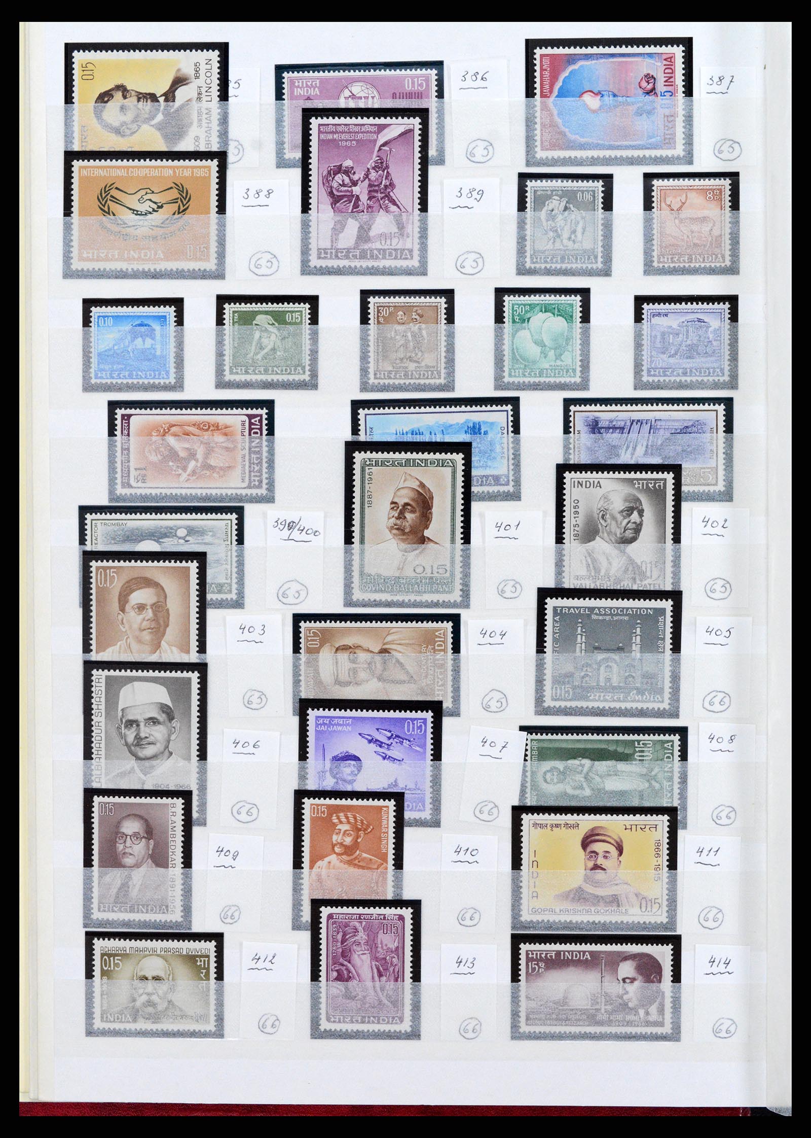37356 004 - Postzegelverzameling 37356 India 1961-2014.