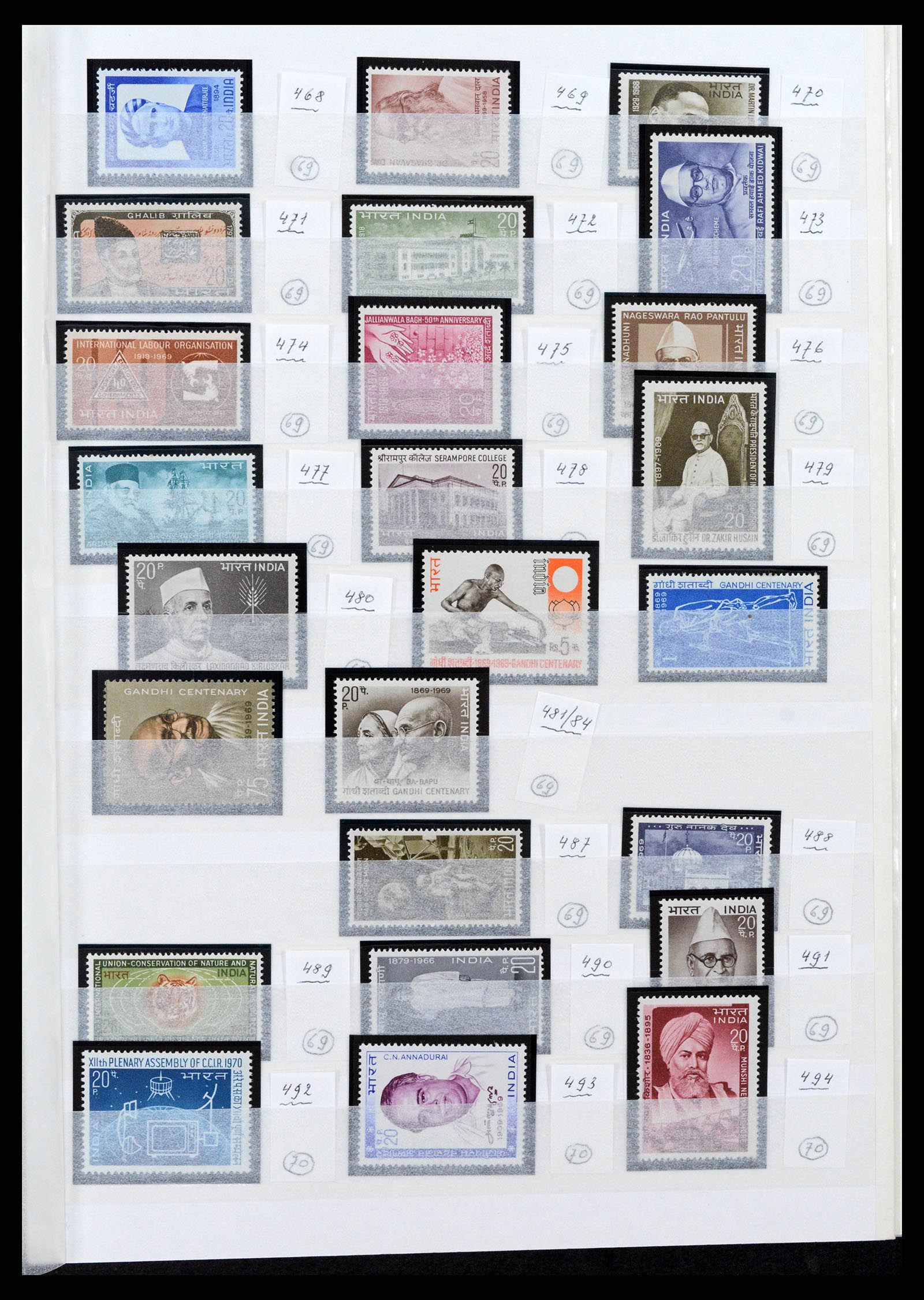 37356 007 - Postzegelverzameling 37356 India 1961-2014.
