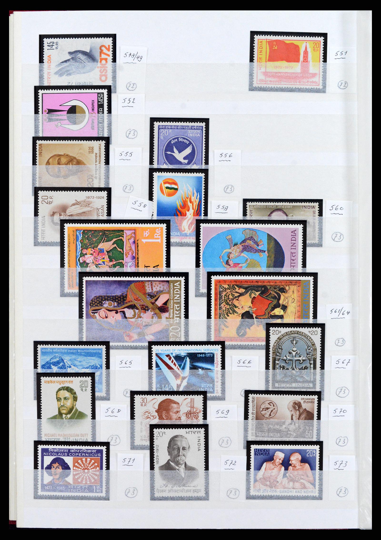37356 010 - Postzegelverzameling 37356 India 1961-2014.