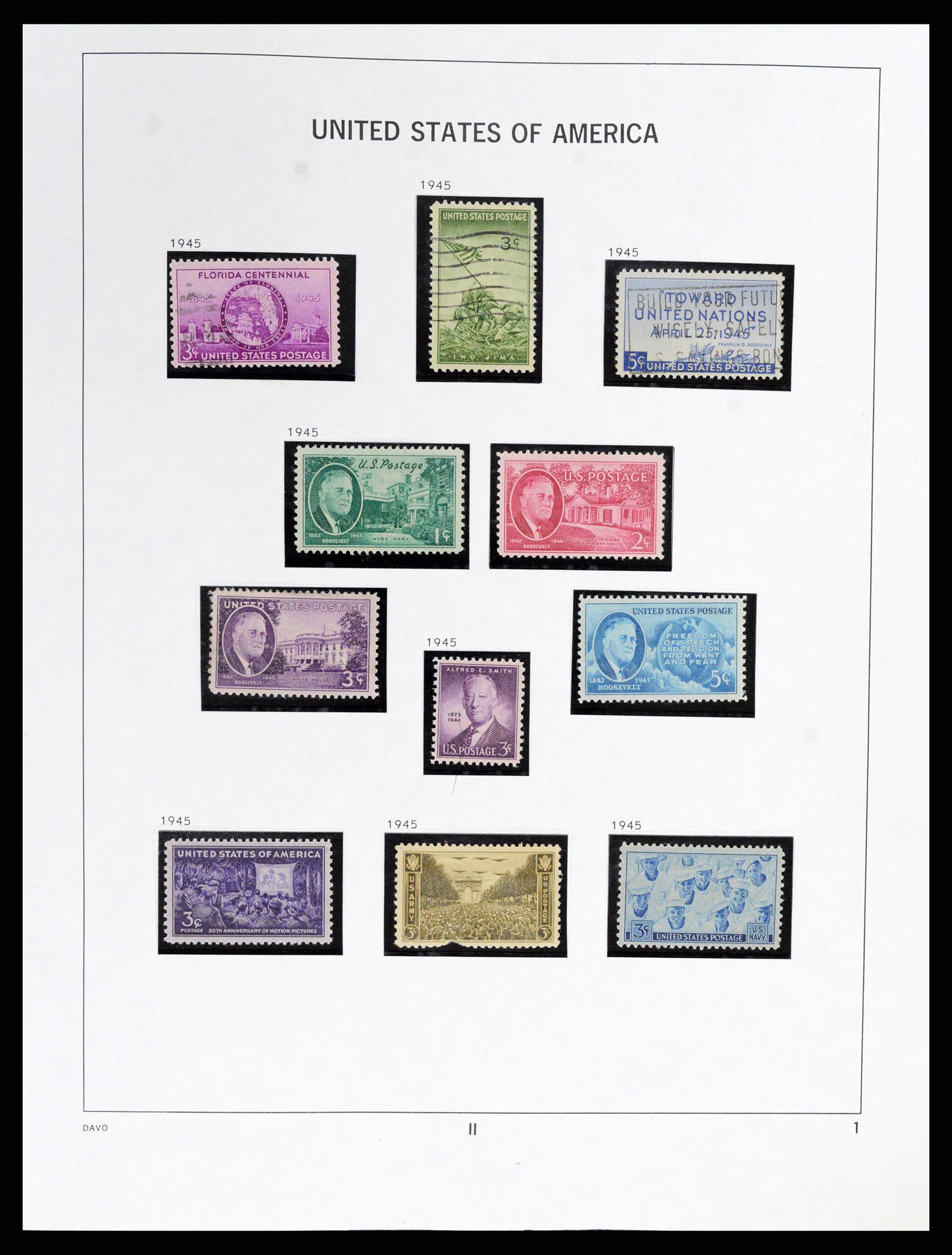 37357 001 - Postzegelverzameling 37357 USA 1945-2009.