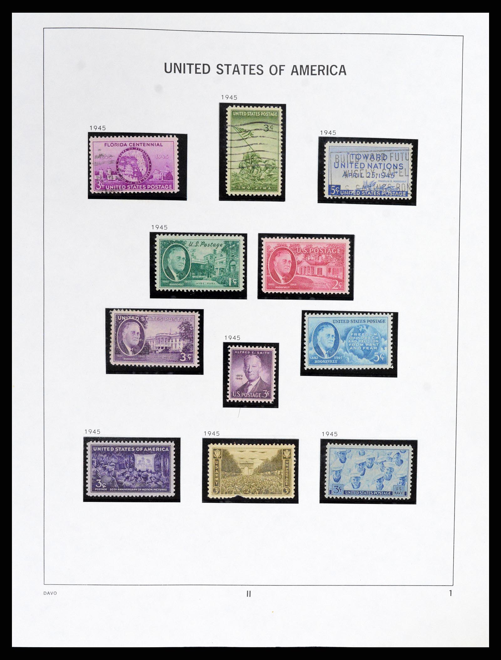37357 001 - Stamp collection 37357 USA 1945-2009.
