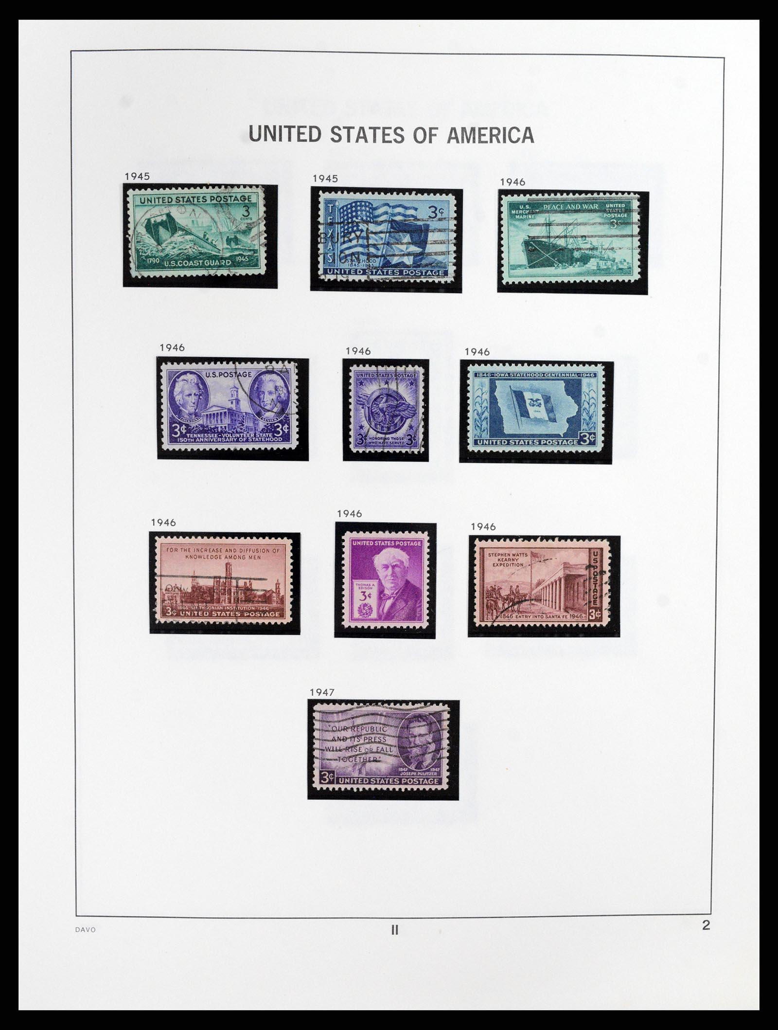 37357 002 - Postzegelverzameling 37357 USA 1945-2009.