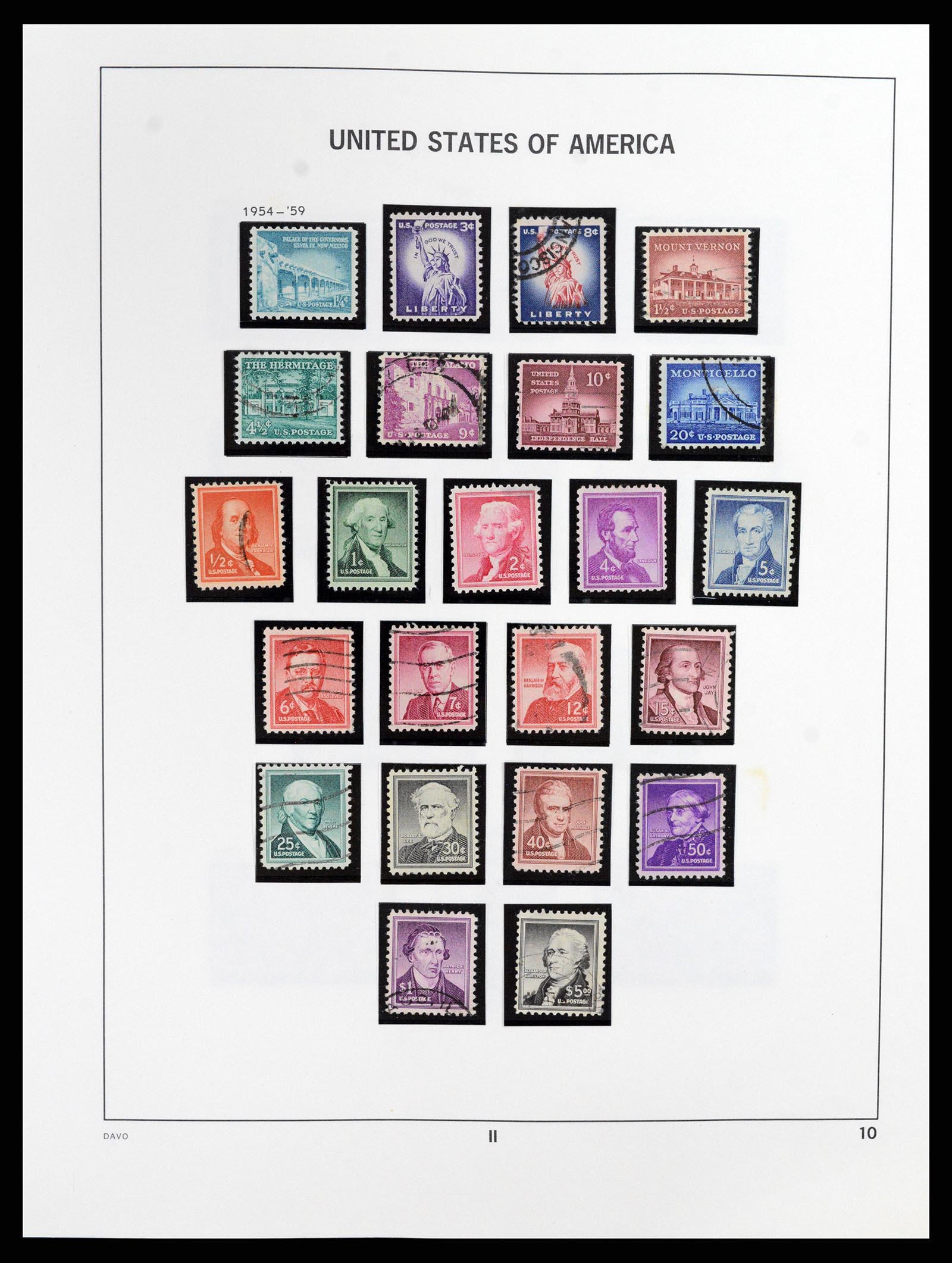 37357 010 - Postzegelverzameling 37357 USA 1945-2009.