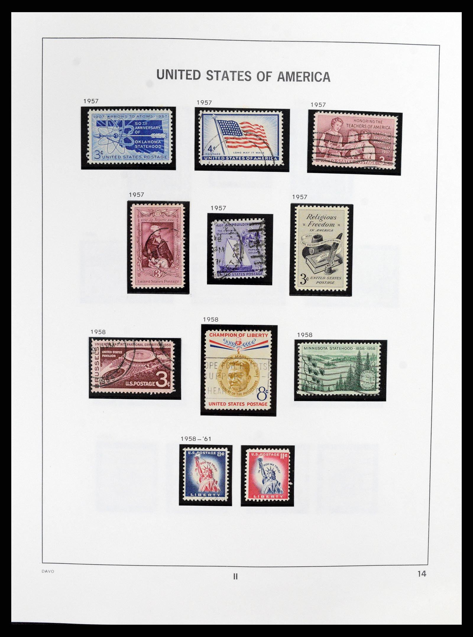 37357 014 - Postzegelverzameling 37357 USA 1945-2009.