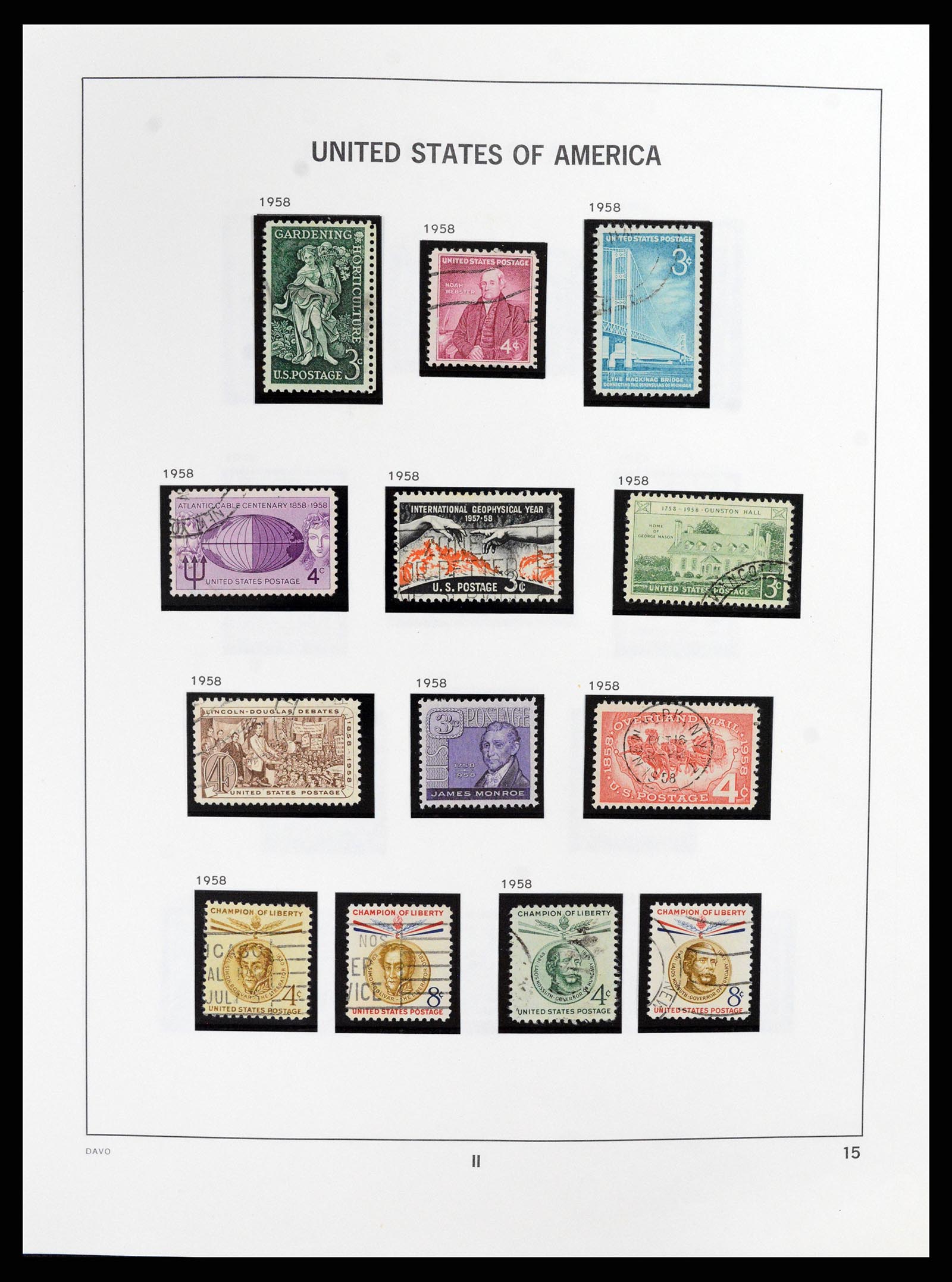 37357 015 - Postzegelverzameling 37357 USA 1945-2009.