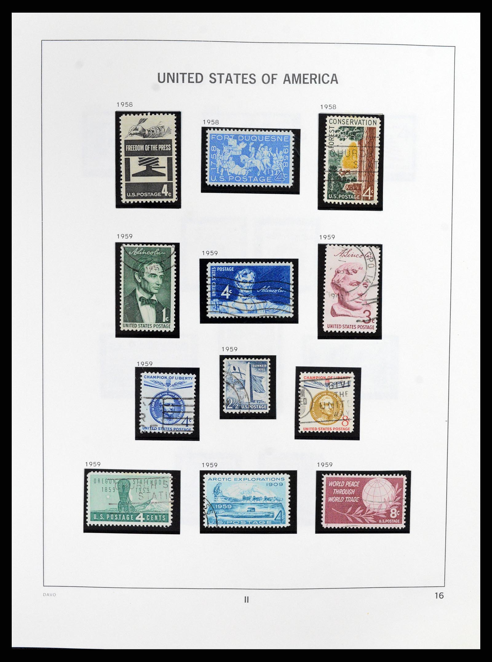 37357 016 - Postzegelverzameling 37357 USA 1945-2009.