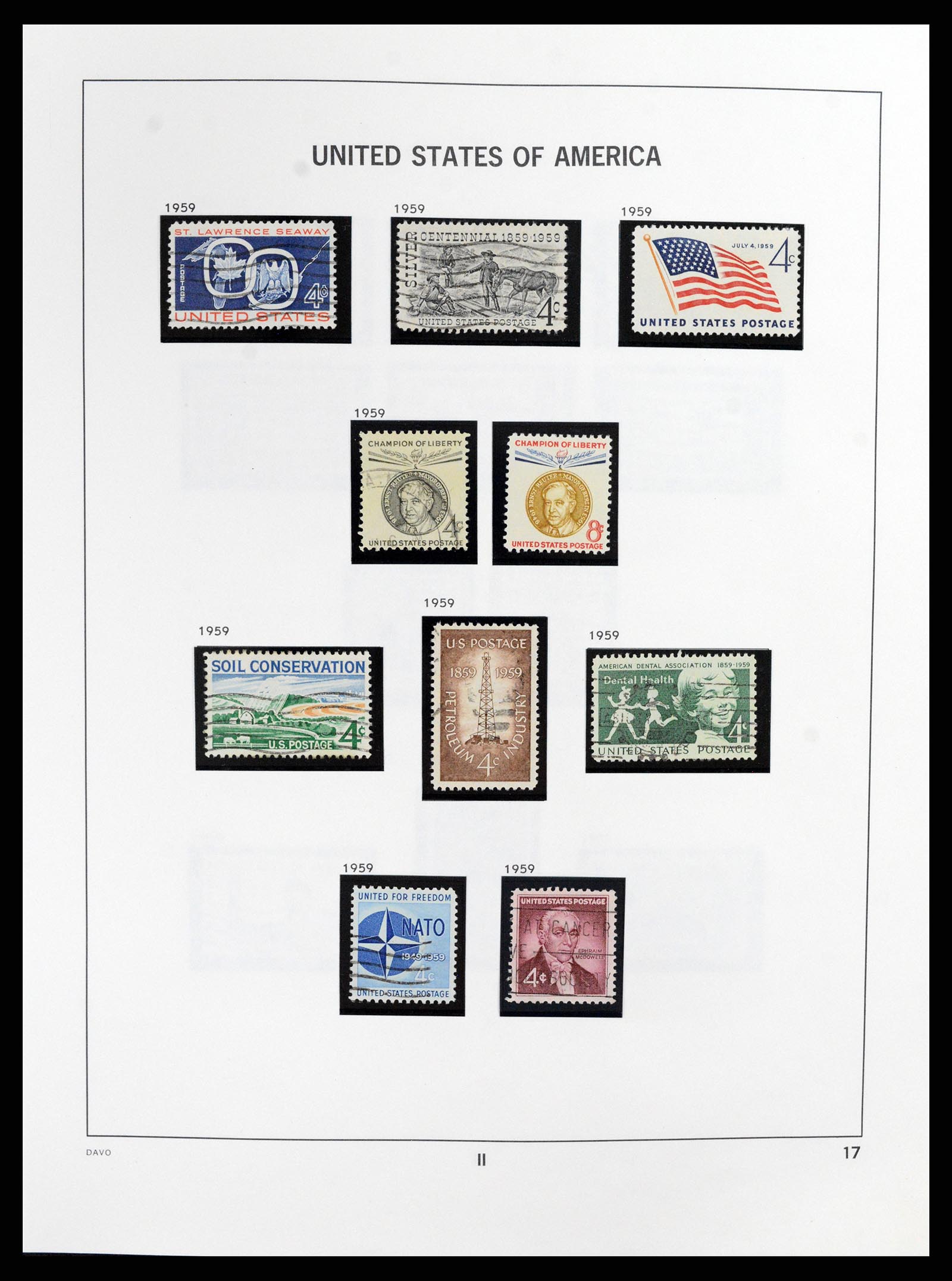 37357 017 - Postzegelverzameling 37357 USA 1945-2009.